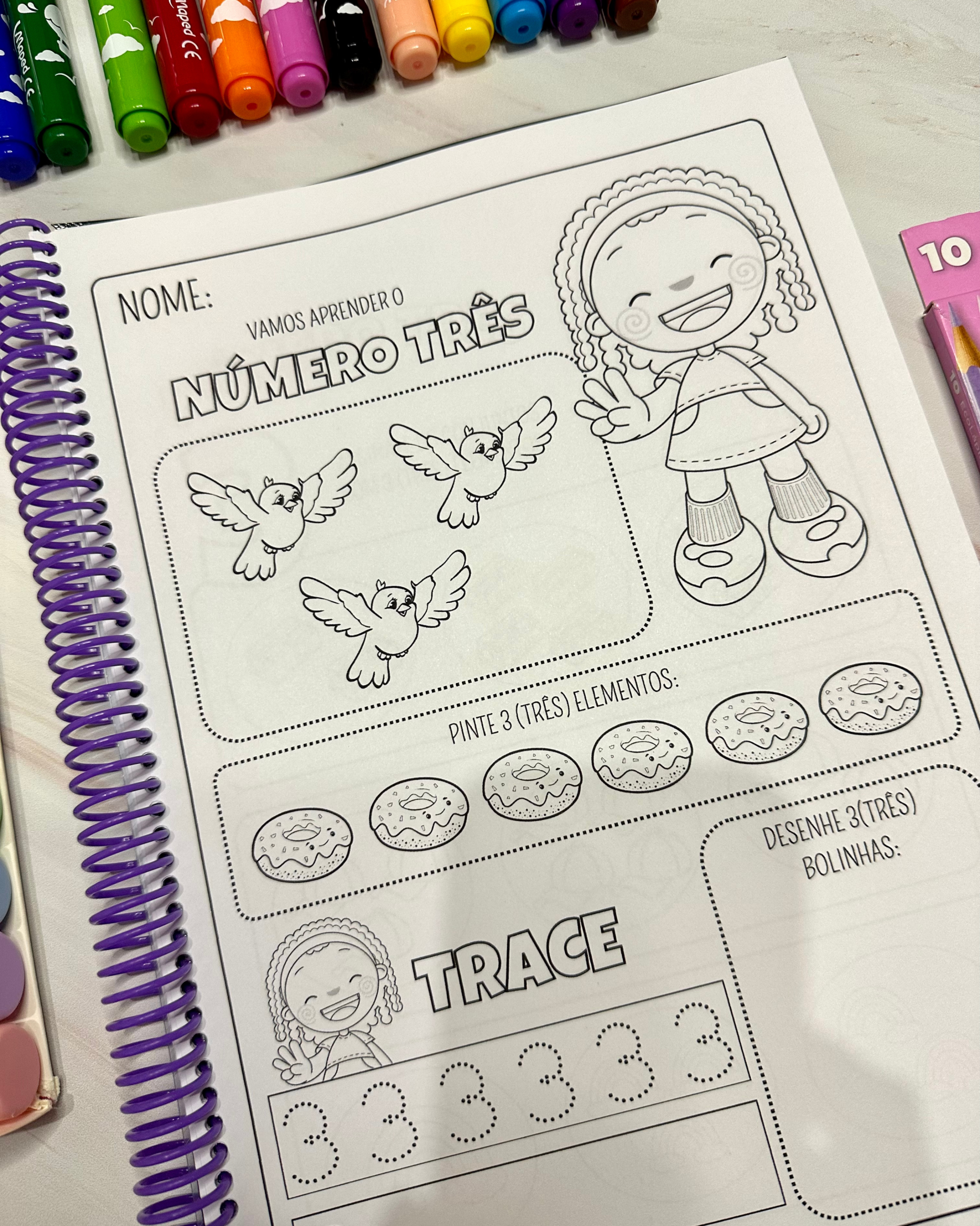 APOSTILA  DE NÚMEROS 0 À 10 - Imagem 3