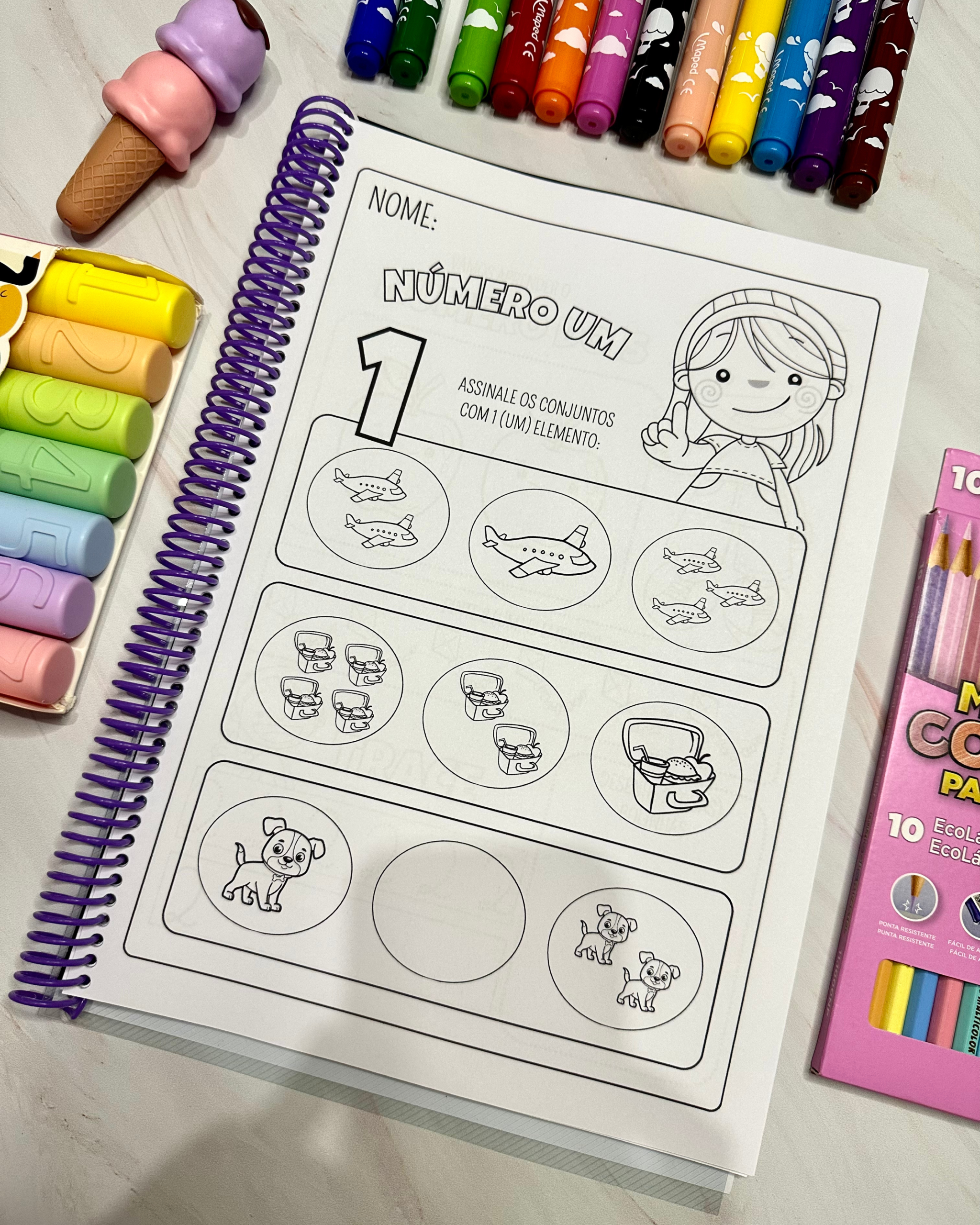 APOSTILA  DE NÚMEROS 0 À 10 - Imagem 4