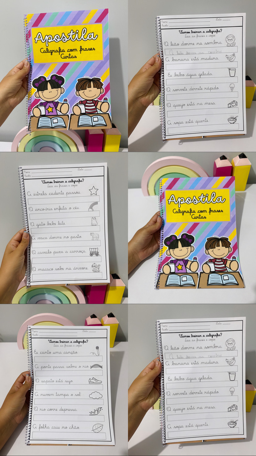 APOSTILA DE CALIGRAFIA COM FRASES CURTAS - Imagem 2