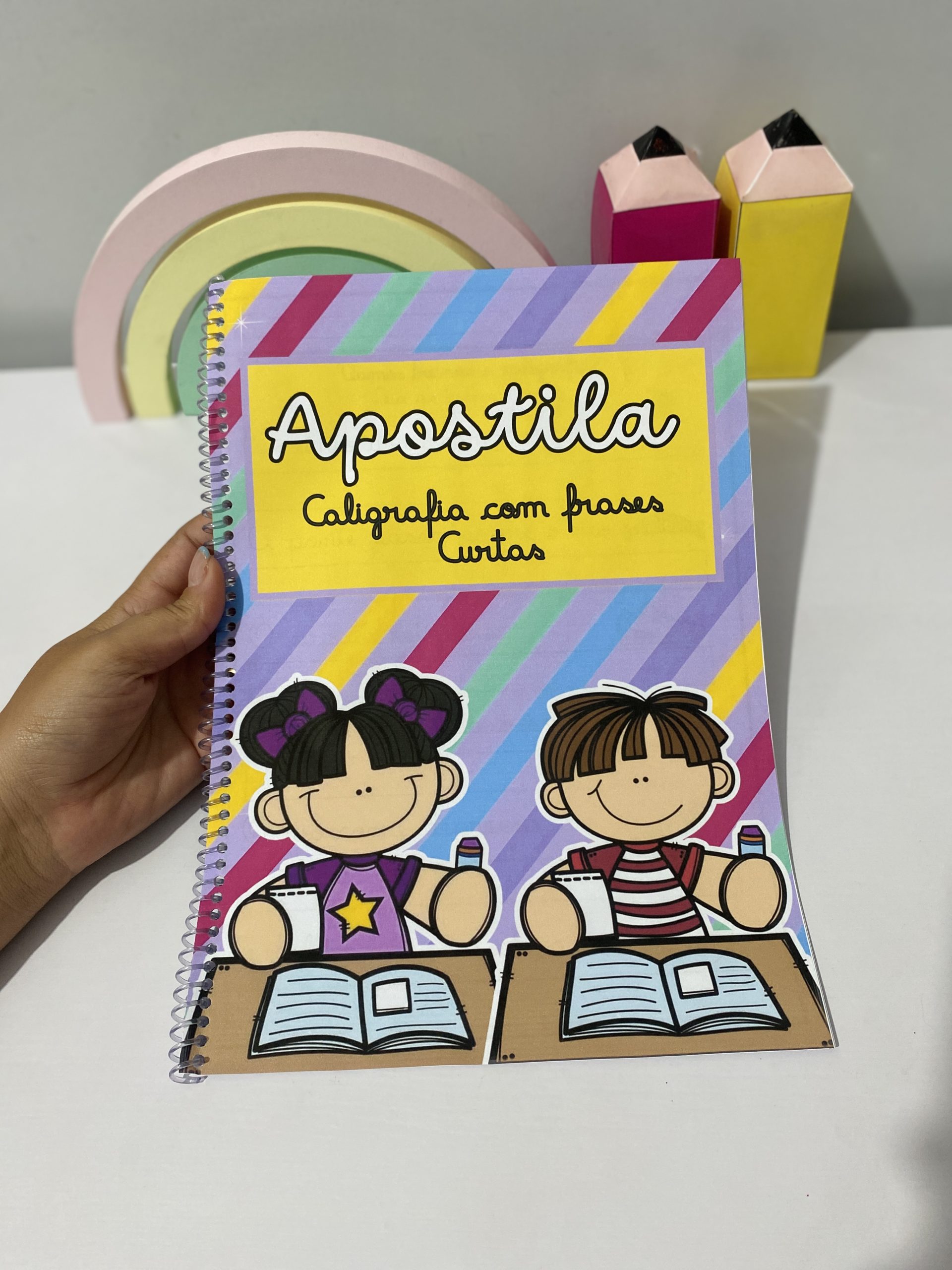 APOSTILA DE CALIGRAFIA COM FRASES CURTAS