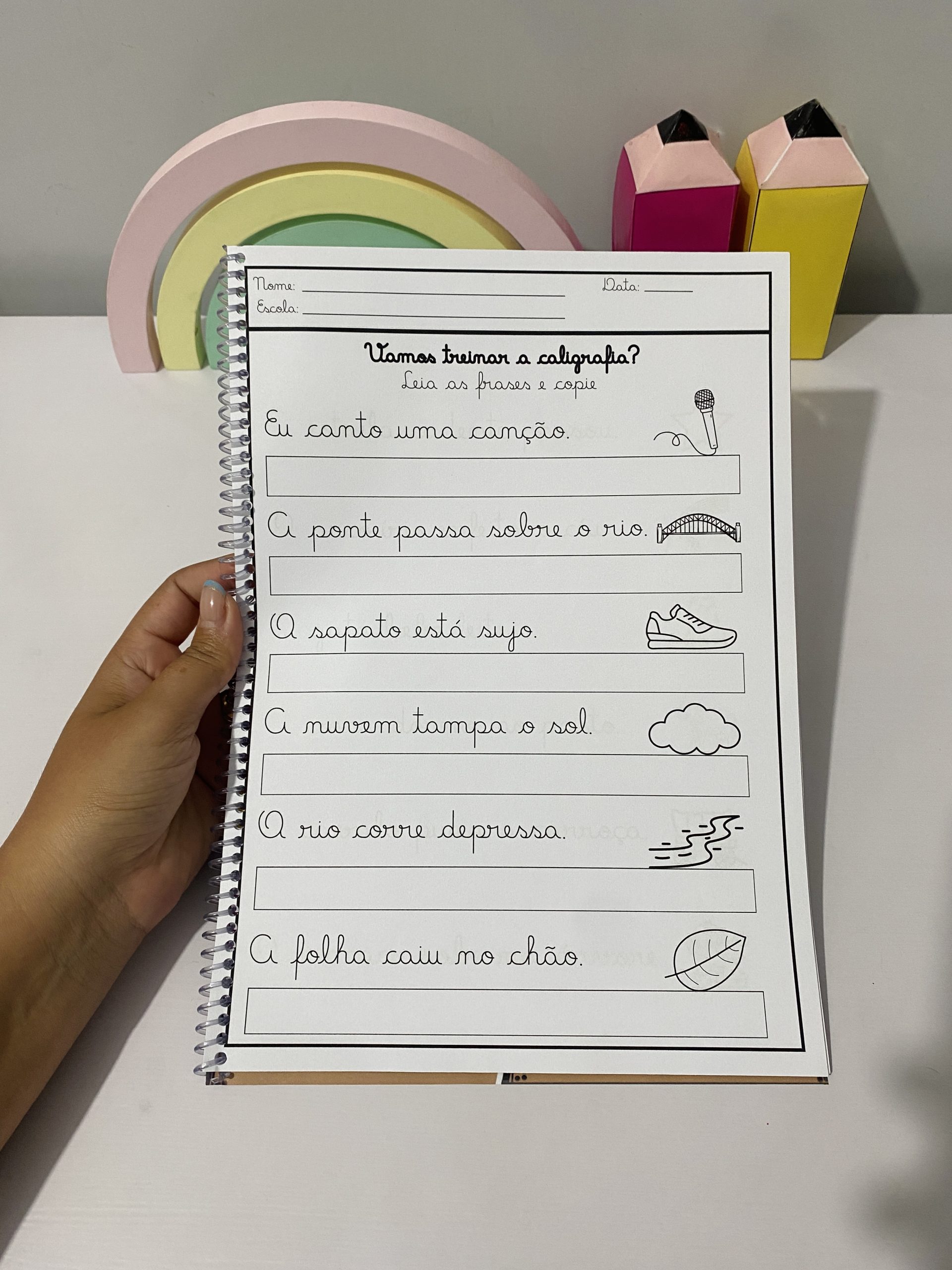 APOSTILA DE CALIGRAFIA COM FRASES CURTAS - Imagem 3