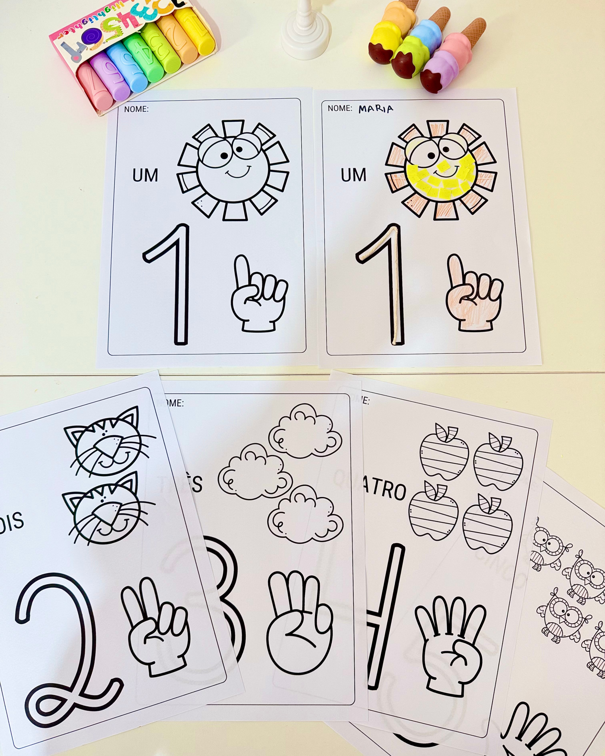 ATIVIDADES NUMERAIS DE 1 A 5