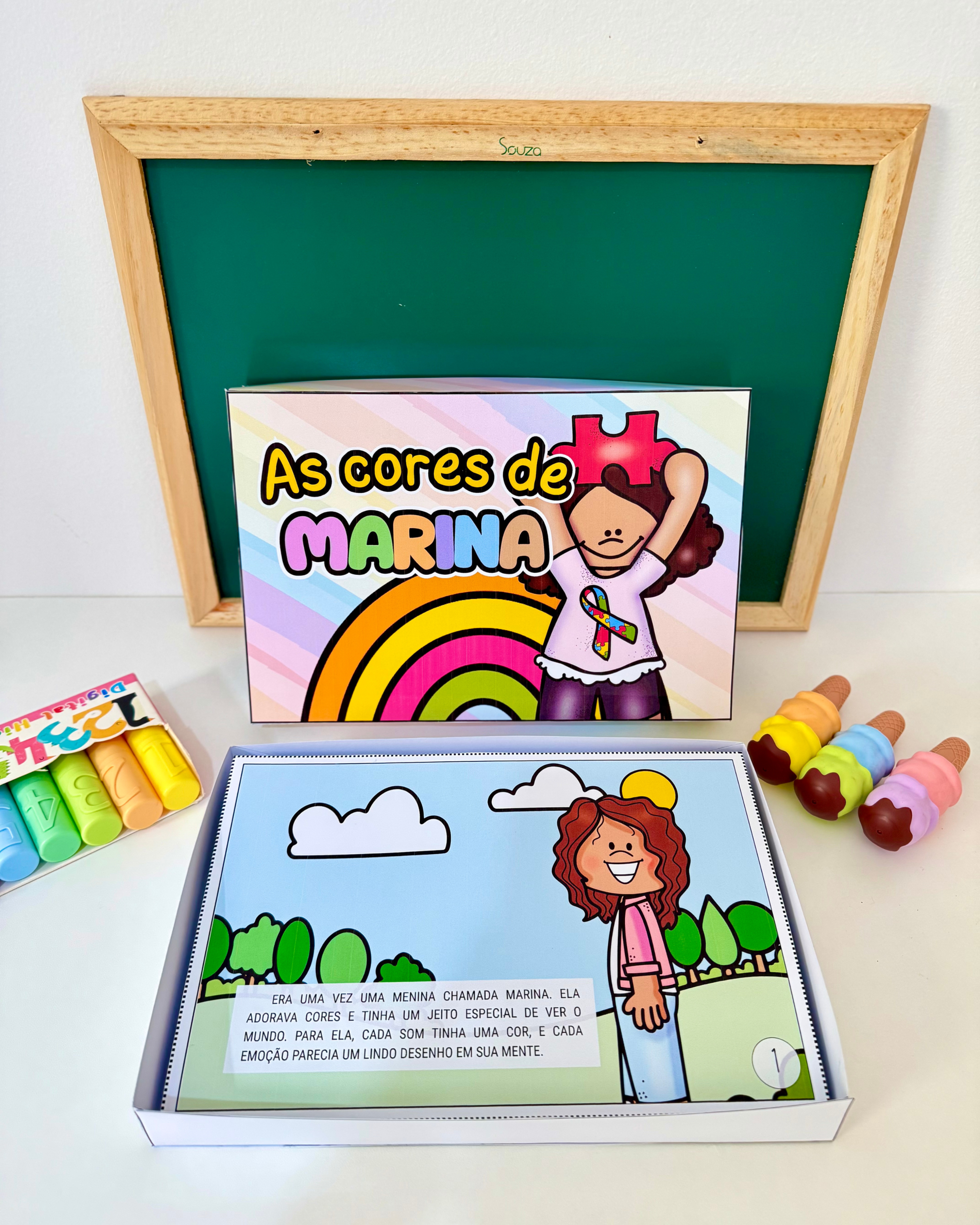 LIVRO NA CAIXA "AS CORES DE MARINA"