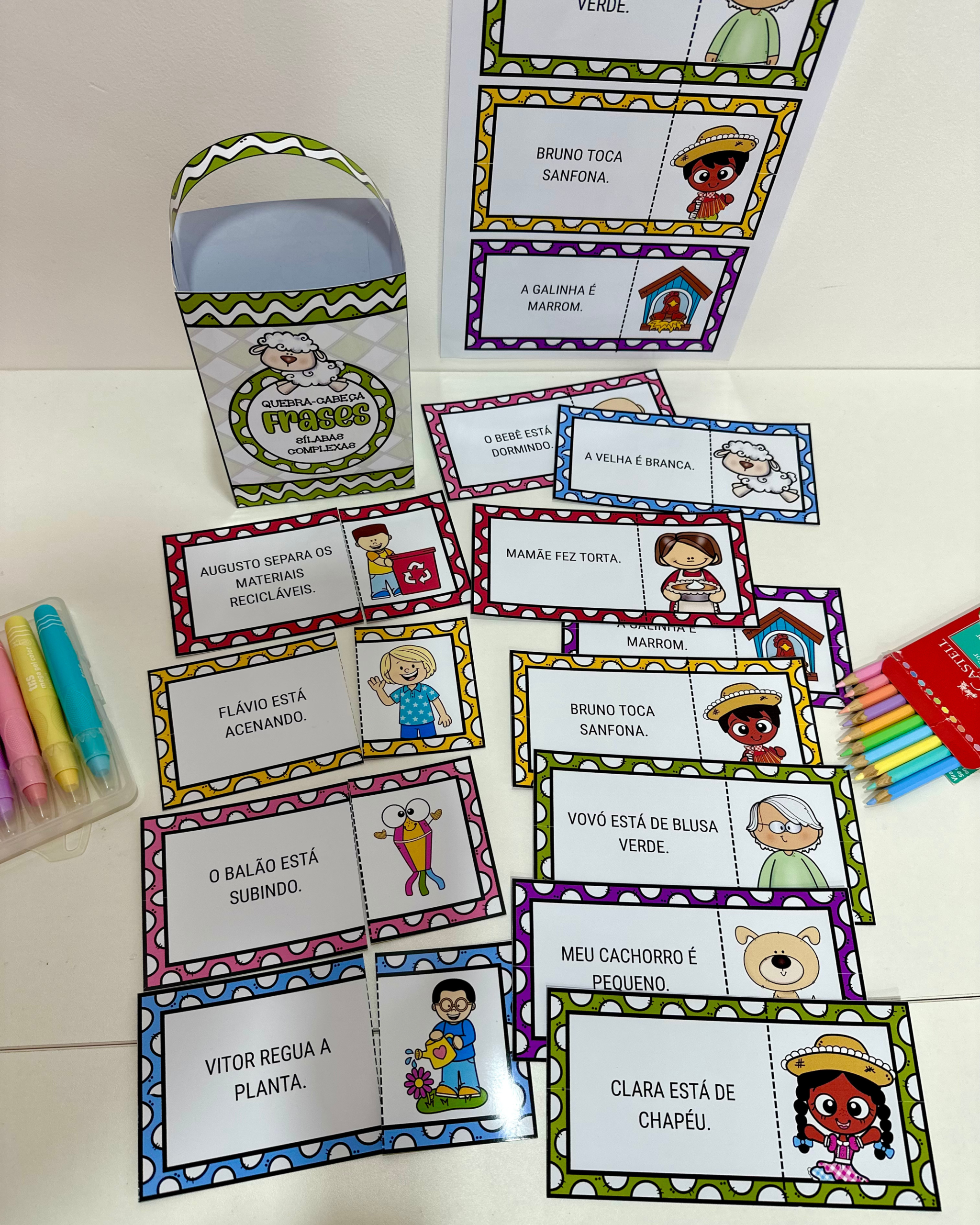 QUEBRA-CABEÇA DAS FRASES - SÍLABAS COMPLEXAS - Imagem 2