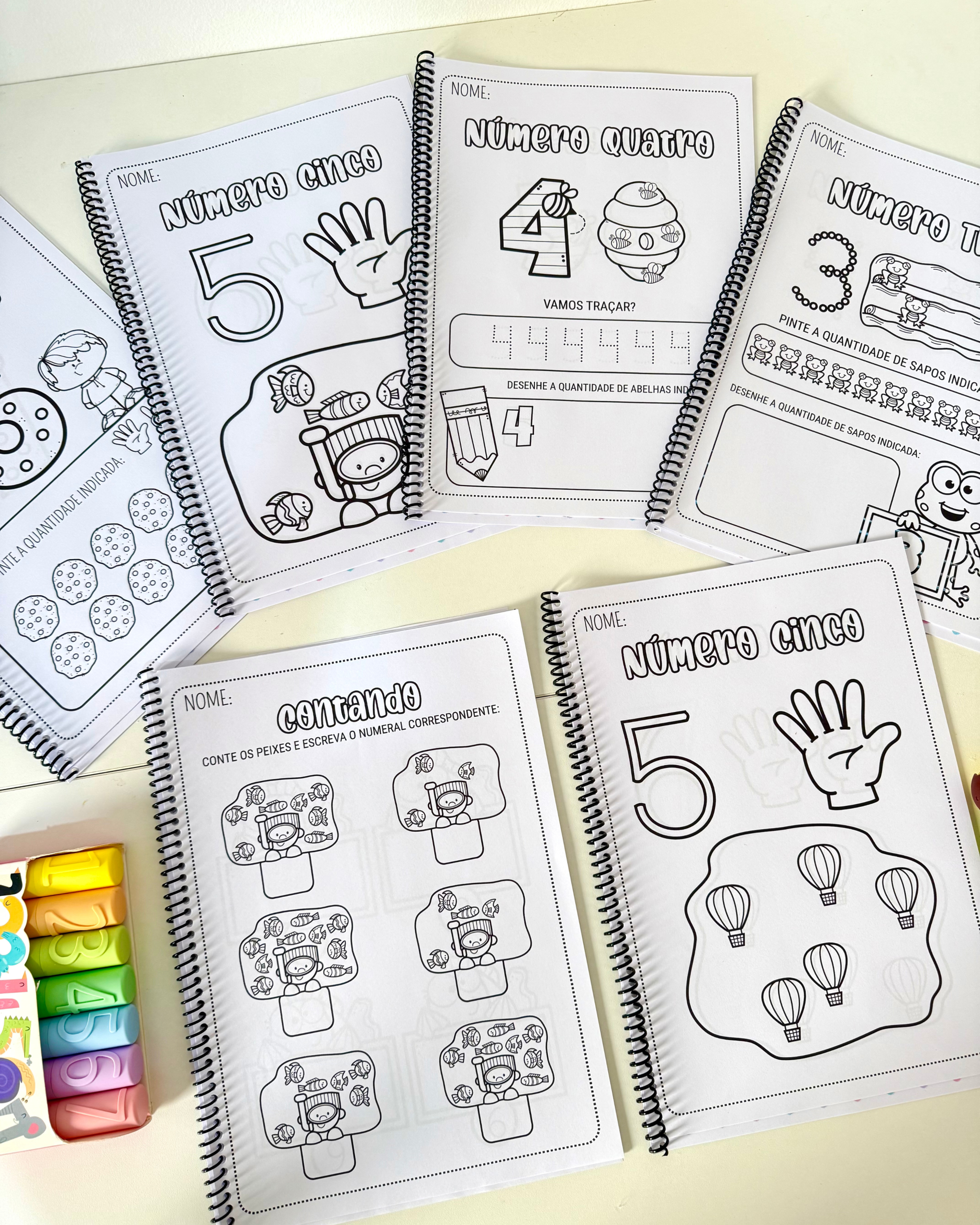 KIT 6 APOSTILAS NUMERAIS DE 0 A 10 - Imagem 3