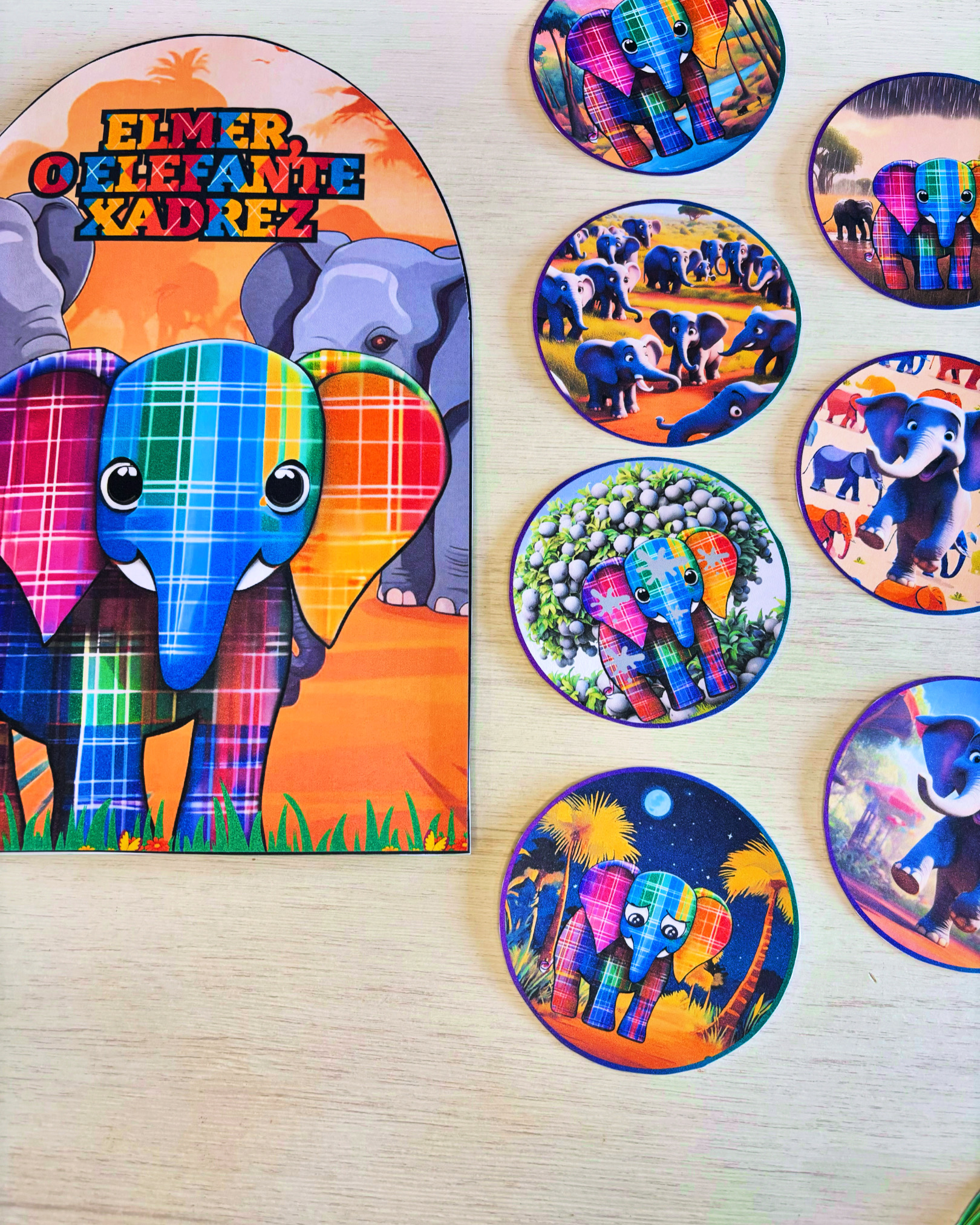 LUVA DE HISTÓRIA - ELMER, O ELEFANTE XADREZ - Imagem 2