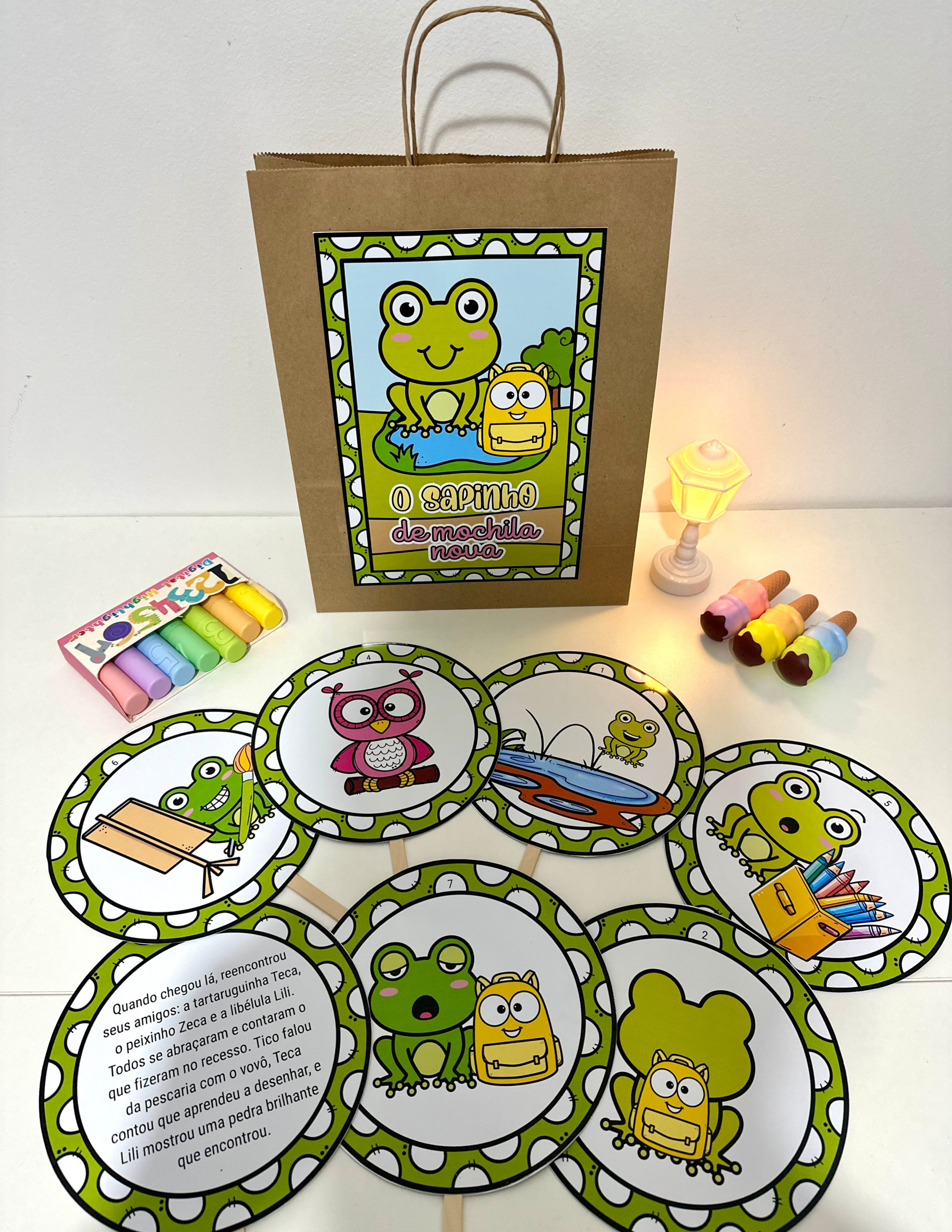 SACOLA "O SAPINHO DA MOCHILA NOVA"