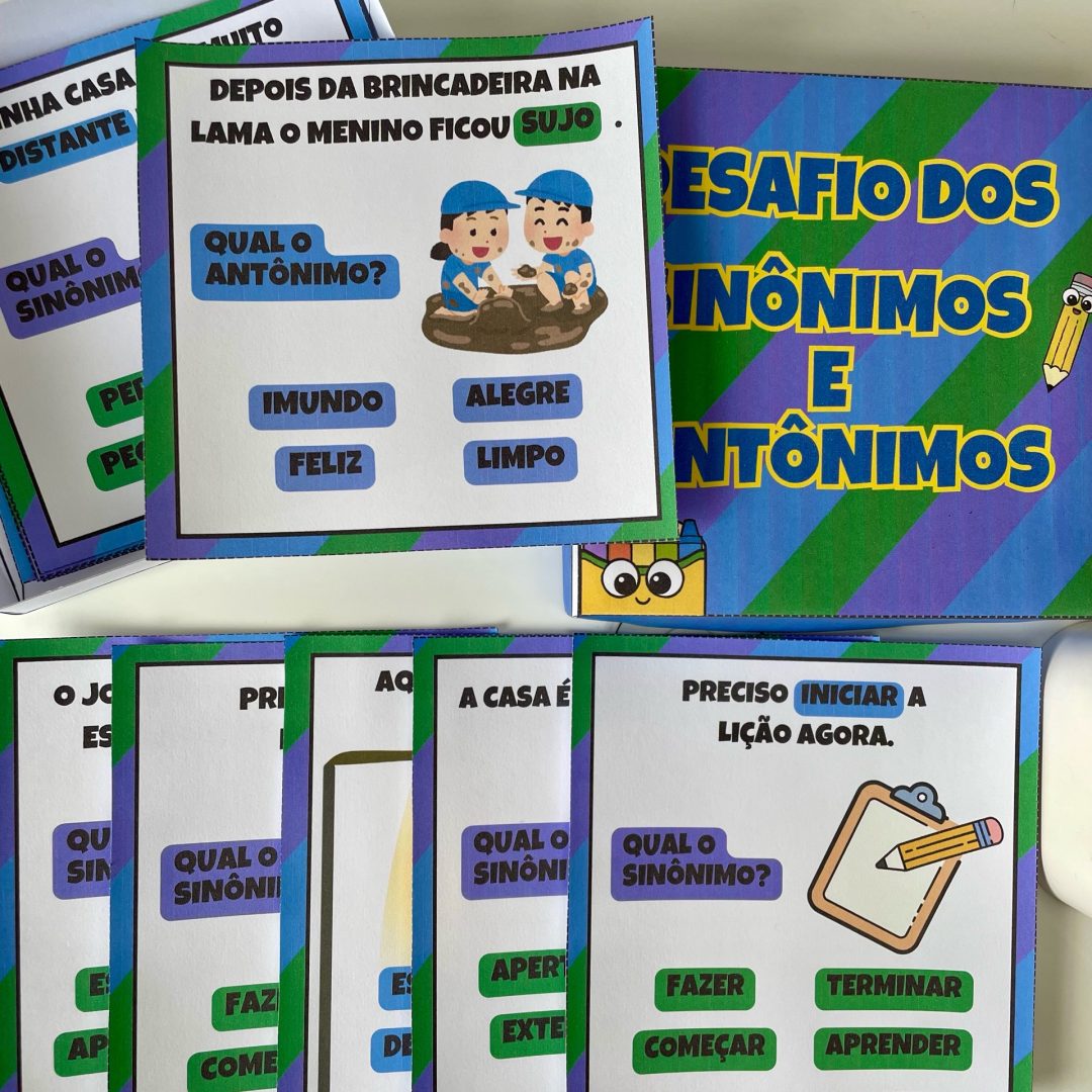 DESAFIO DOS SINÔNIMOS E ANTÔNIMOS