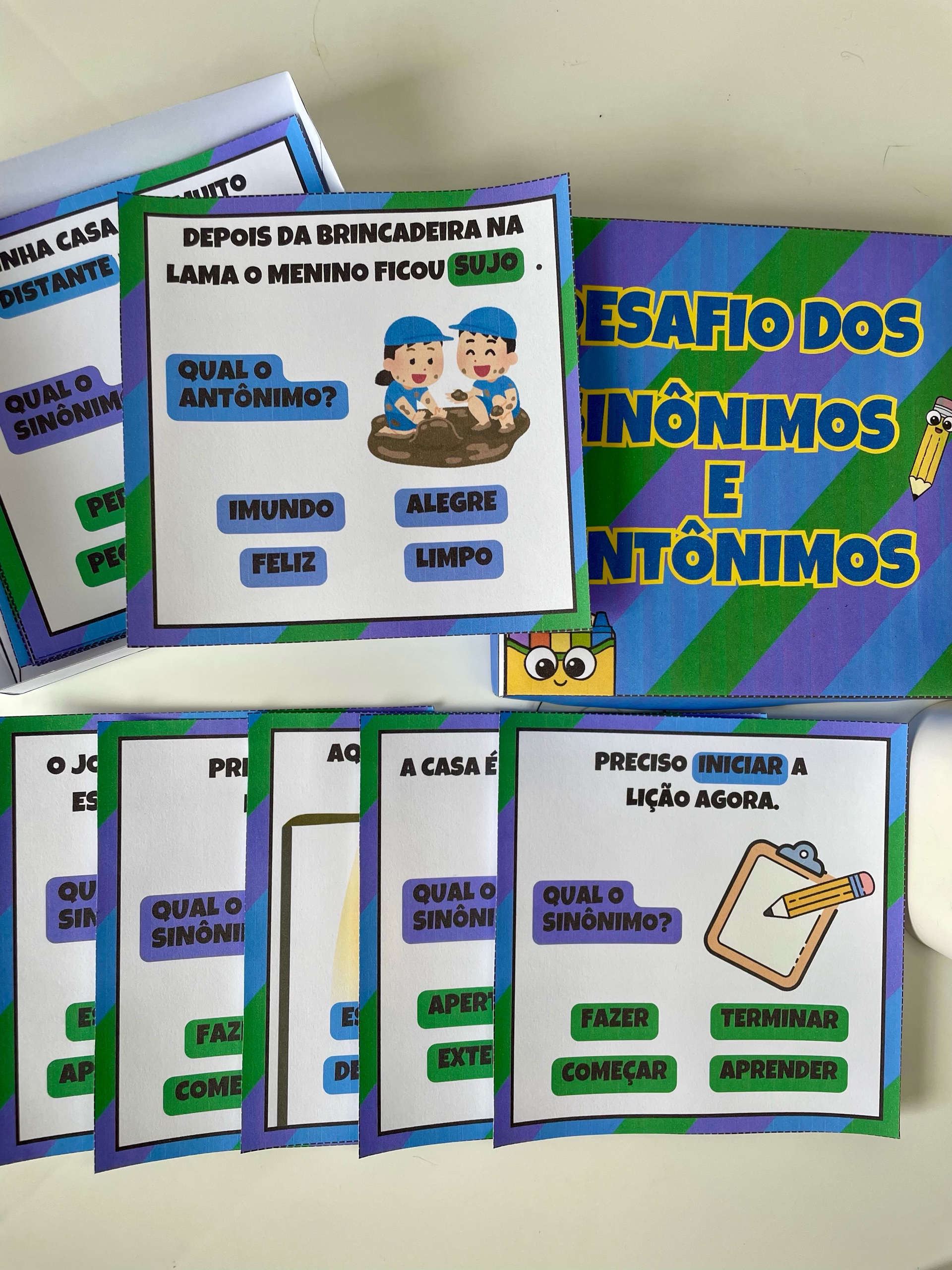 DESAFIO DOS SINÔNIMOS E ANTÔNIMOS