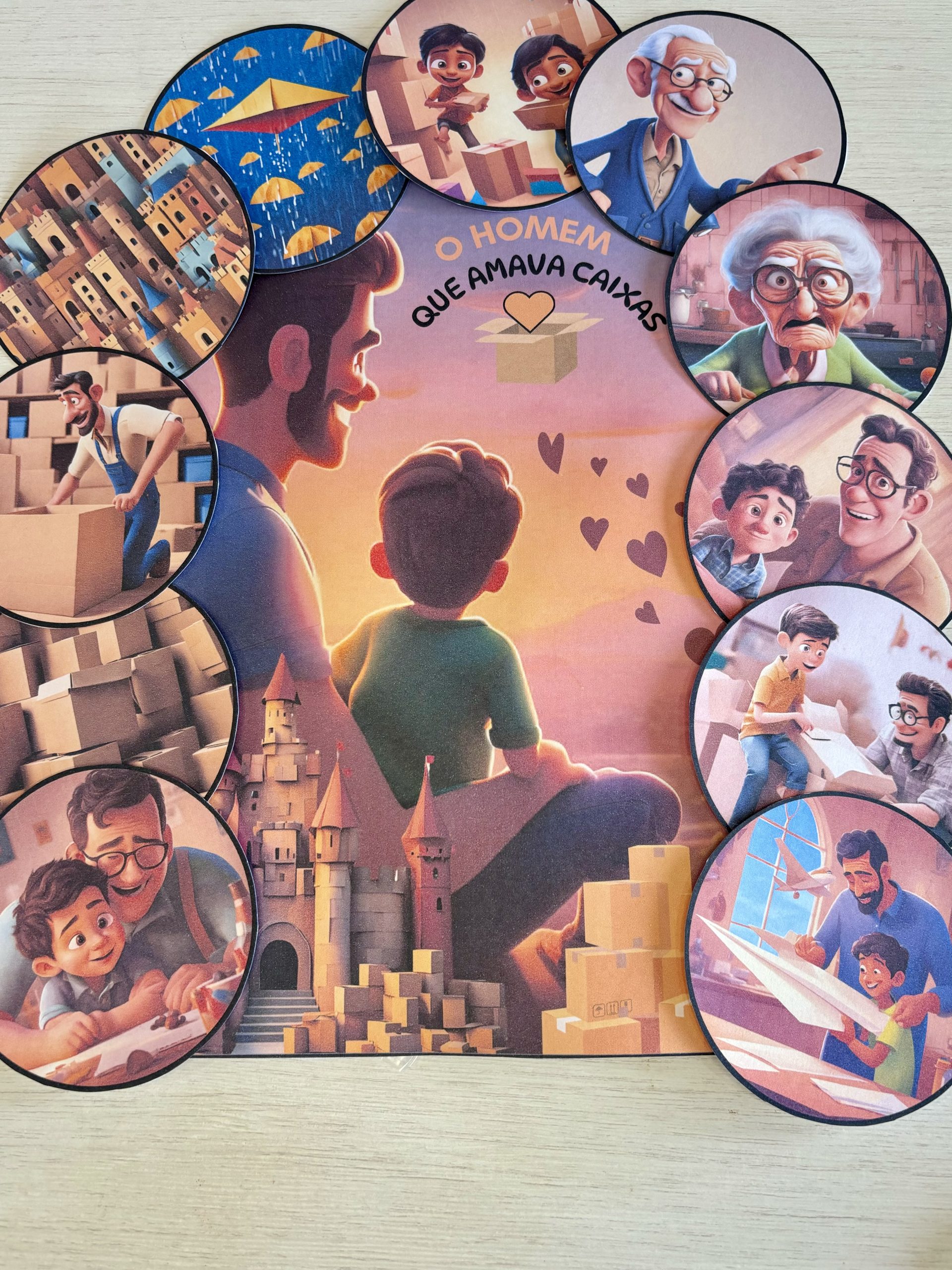 LUVA DE HISTÓRIA "O HOMEM QUE AMAVA CAIXAS"