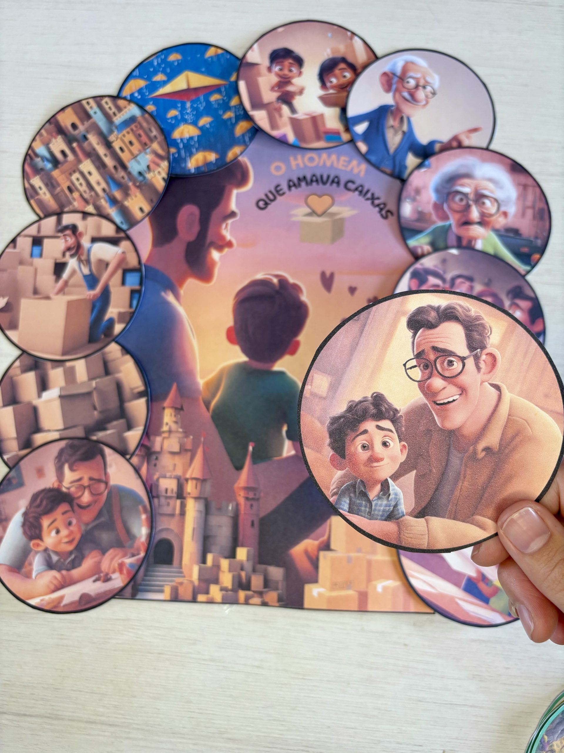 LUVA DE HISTÓRIA "O HOMEM QUE AMAVA CAIXAS" - Imagem 2