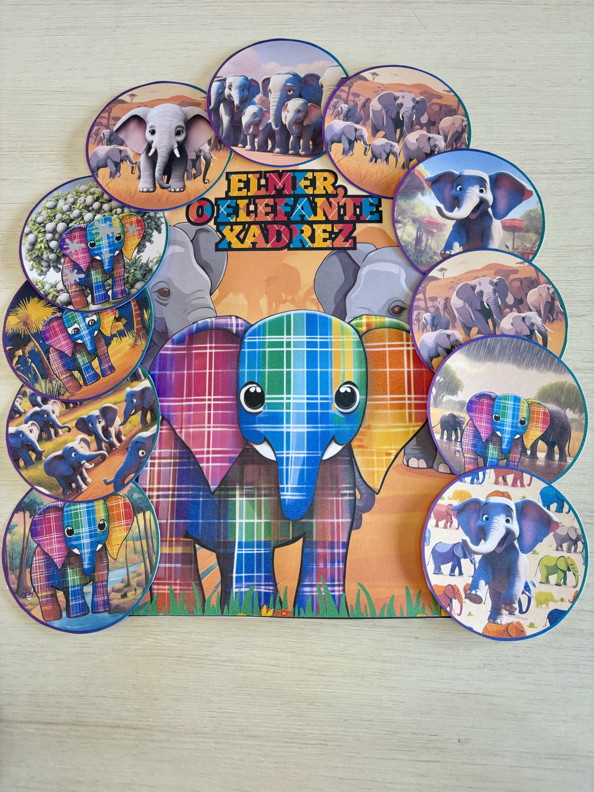 LUVA DE HISTÓRIA - ELMER, O ELEFANTE XADREZ