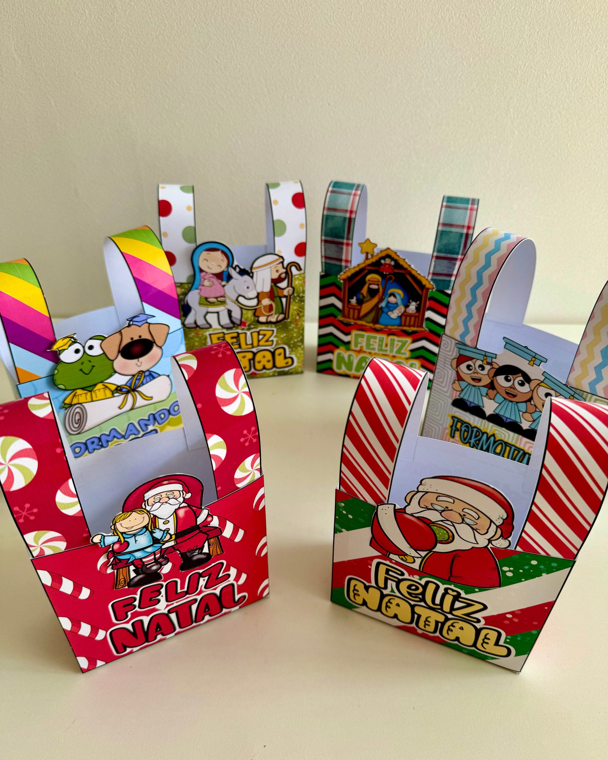 KIT SACOLINHAS DECORADAS - FINAL DE ANO