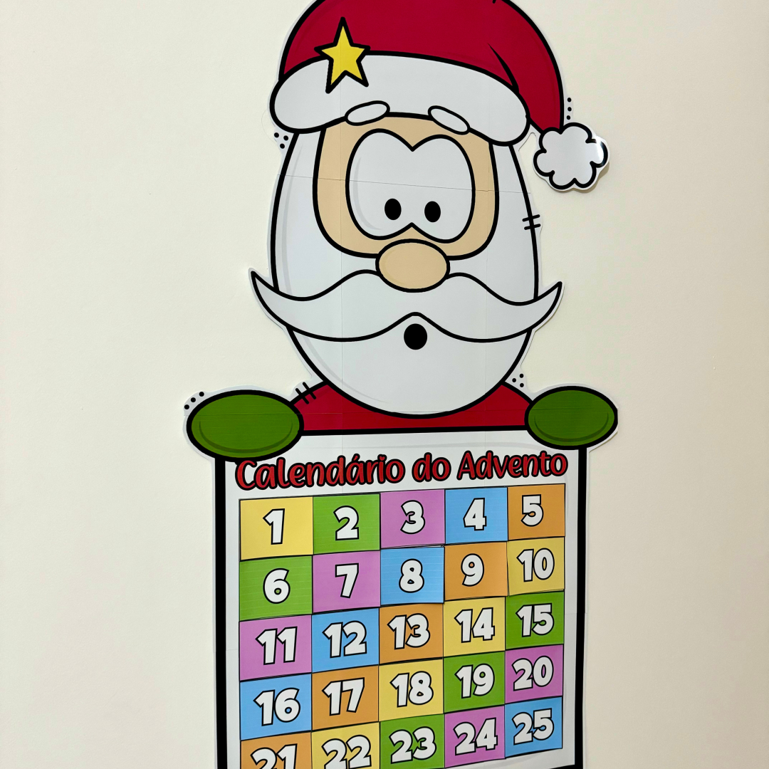 CARTAZ CALENDÁRIO DO ADVENTO PAPAI NOEL