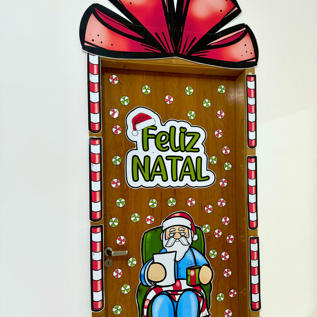 DECORAÇÃO DE PORTA FELIZ NATAL