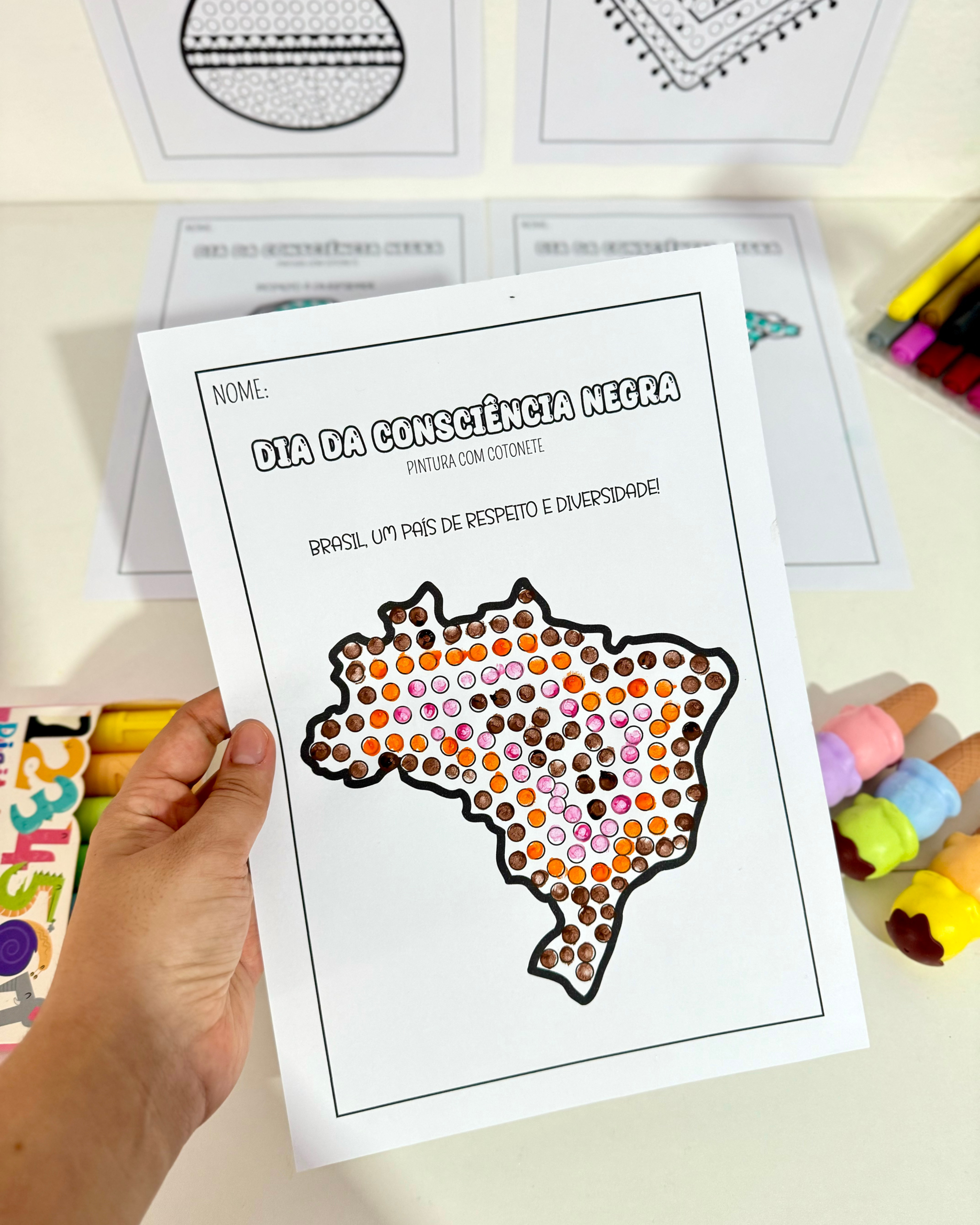 PINTURA DE COTONETE CONSCIÊNCIA NEGRA - Imagem 2