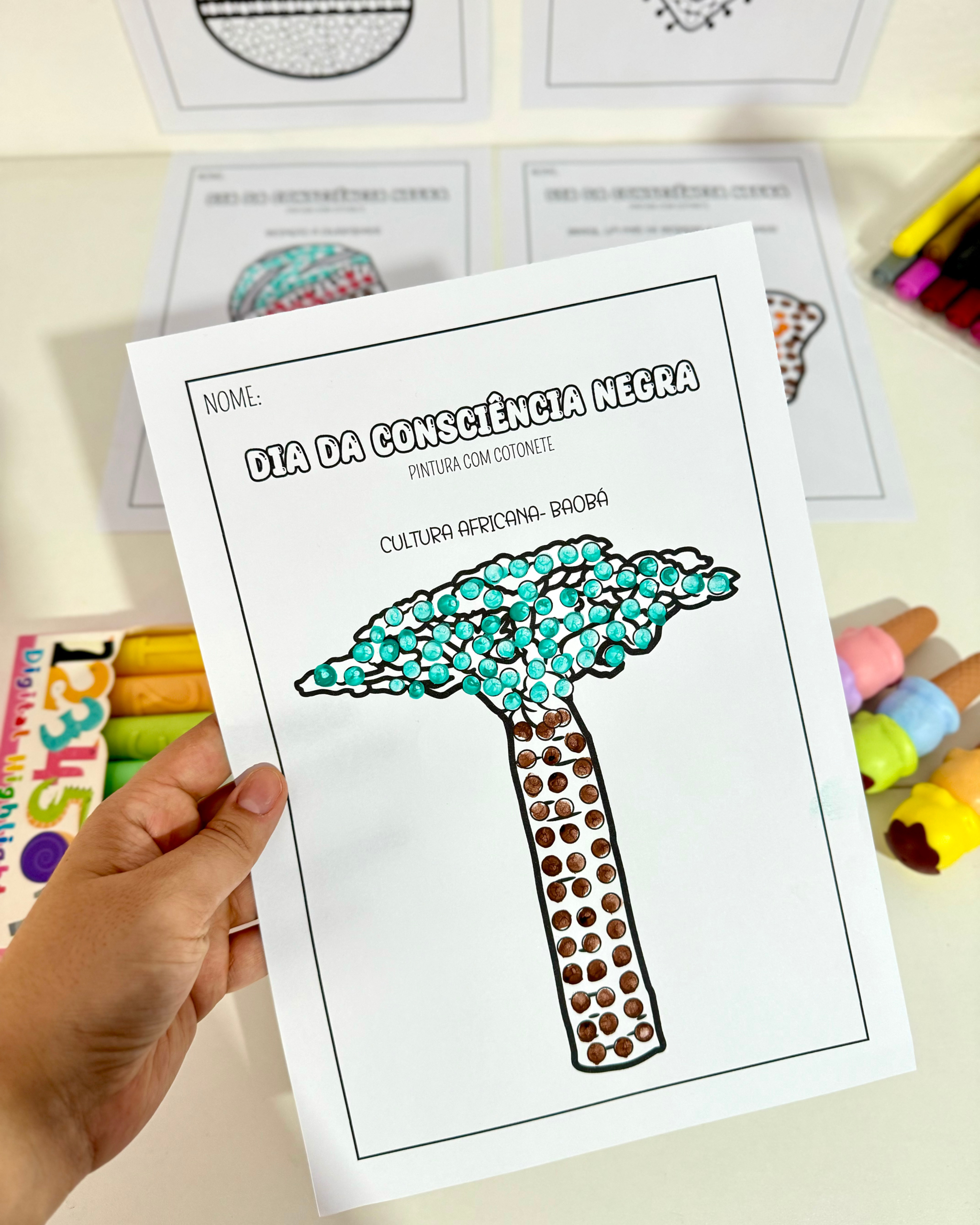 PINTURA DE COTONETE CONSCIÊNCIA NEGRA - Imagem 4