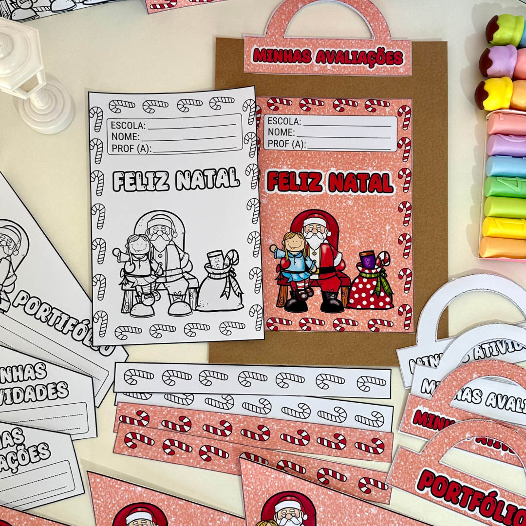 🎅KIT CAPAS DE ATIVIDADES – TEMA PAPAI NOEL🎅