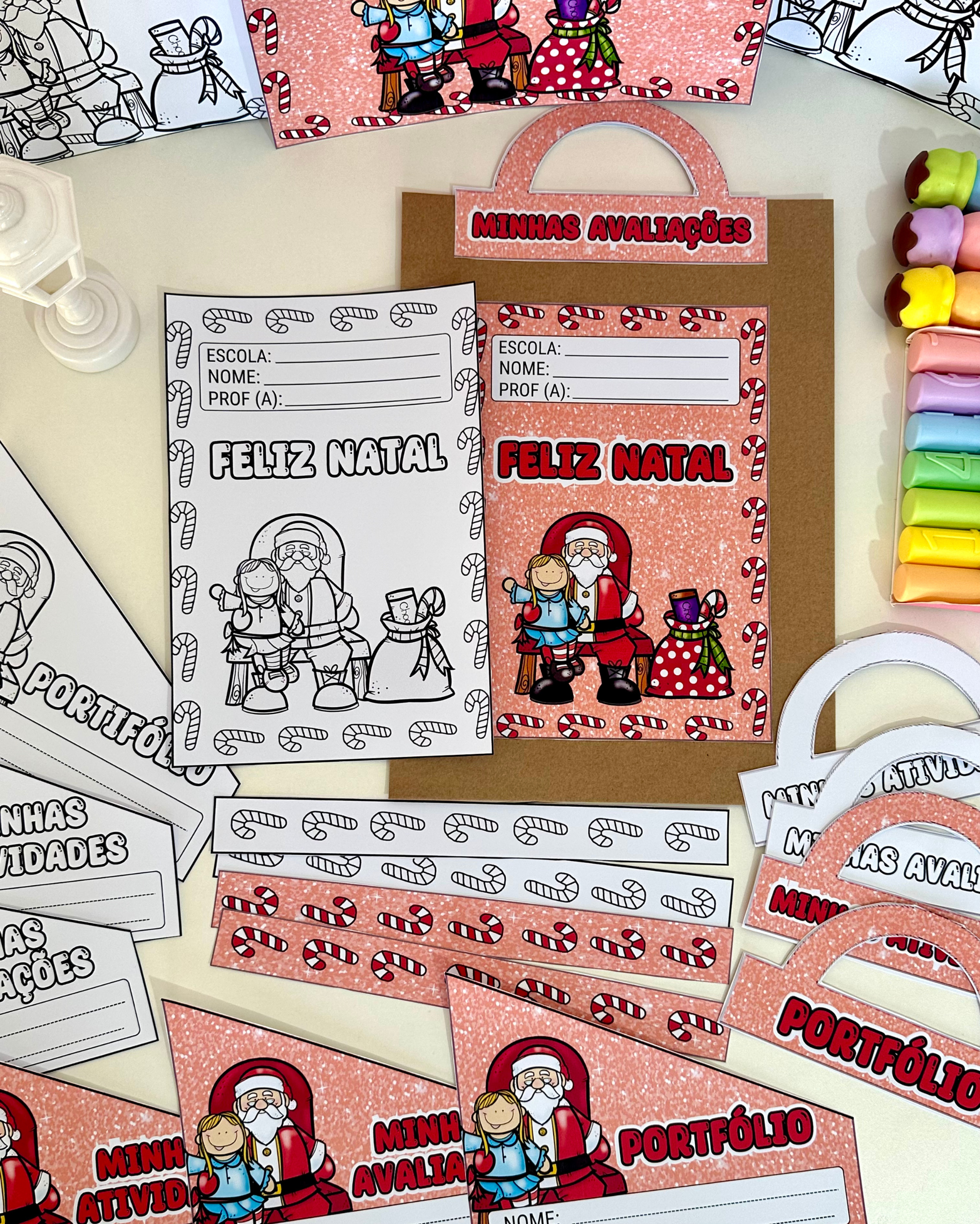 🎅KIT CAPAS DE ATIVIDADES – TEMA PAPAI NOEL🎅