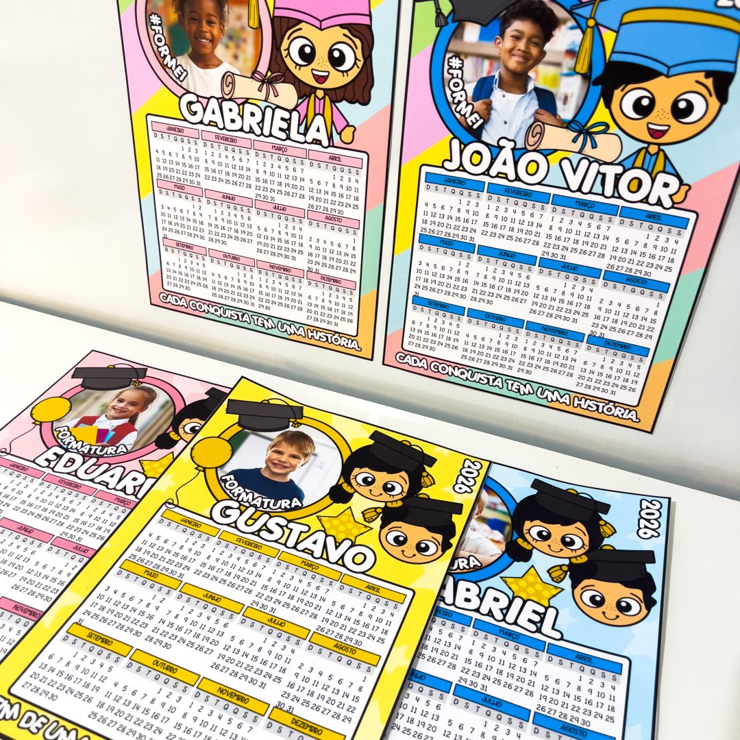 CALENDÁRIOS EDITÁVEIS DE FORMATURA