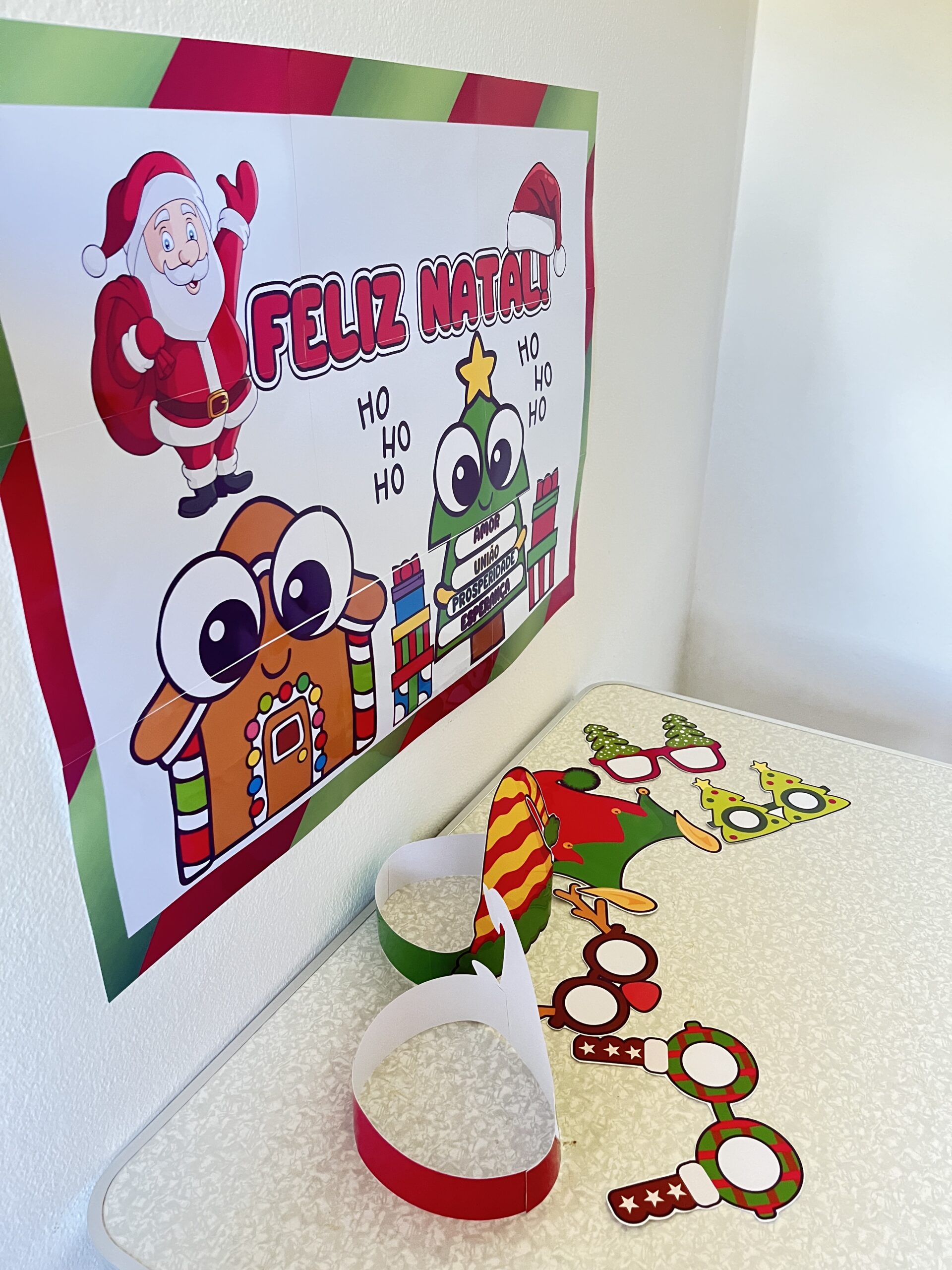 PAINEL DE NATAL + OCULOS E GORROS - Imagem 4