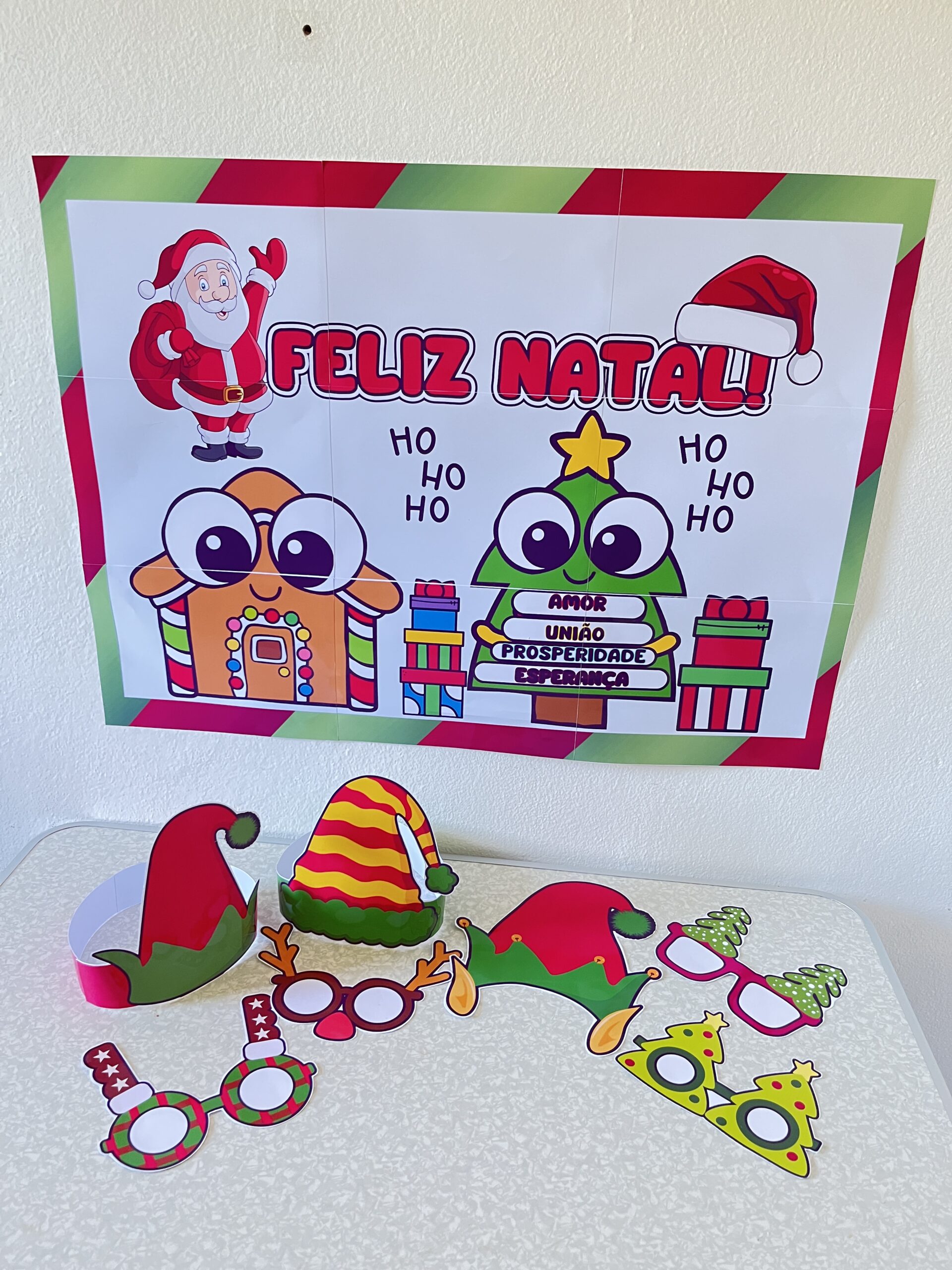 PAINEL DE NATAL + OCULOS E GORROS - Imagem 5