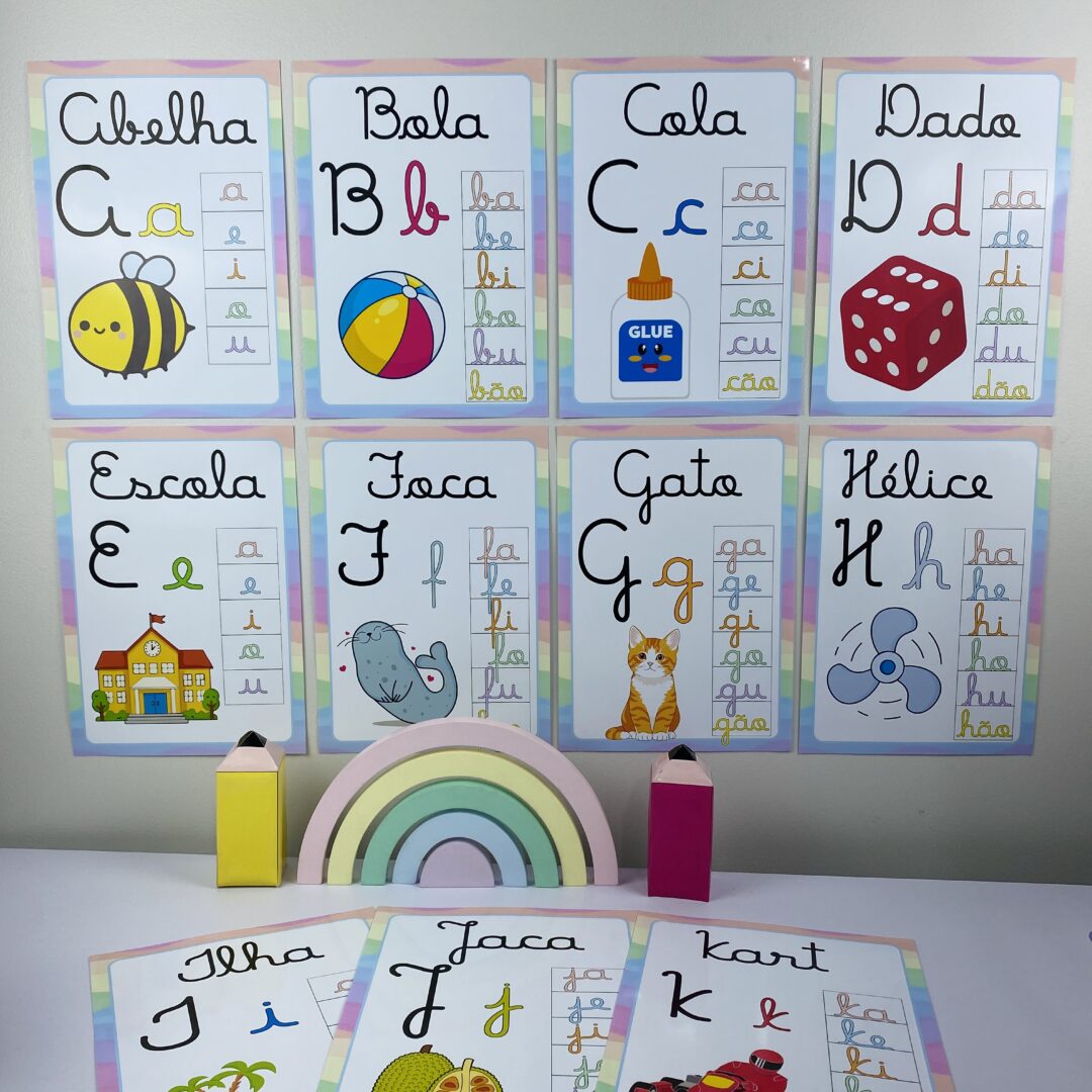 ALFABETO CURSIVO DE PAREDE