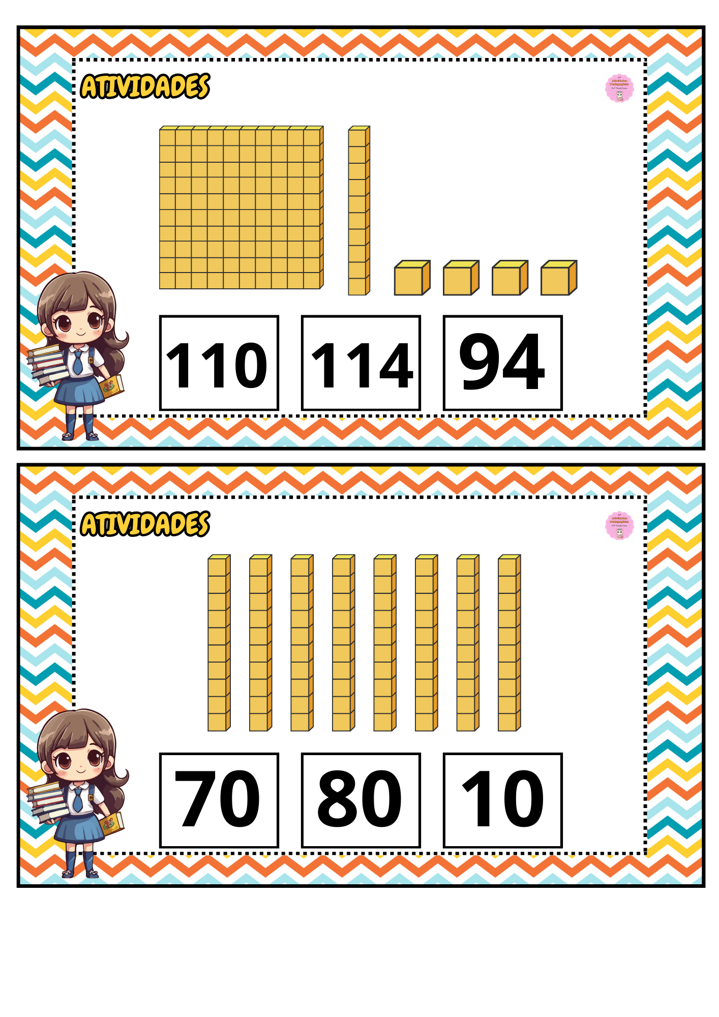 FICHAS MATERIAL DOURADO - Imagem 4