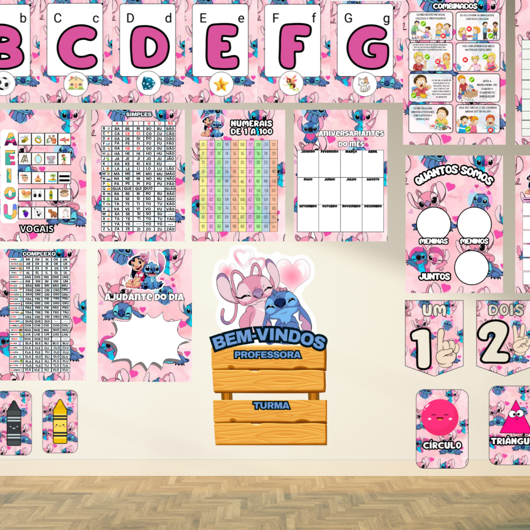 🌺KIT SALA: Stitch e Angel