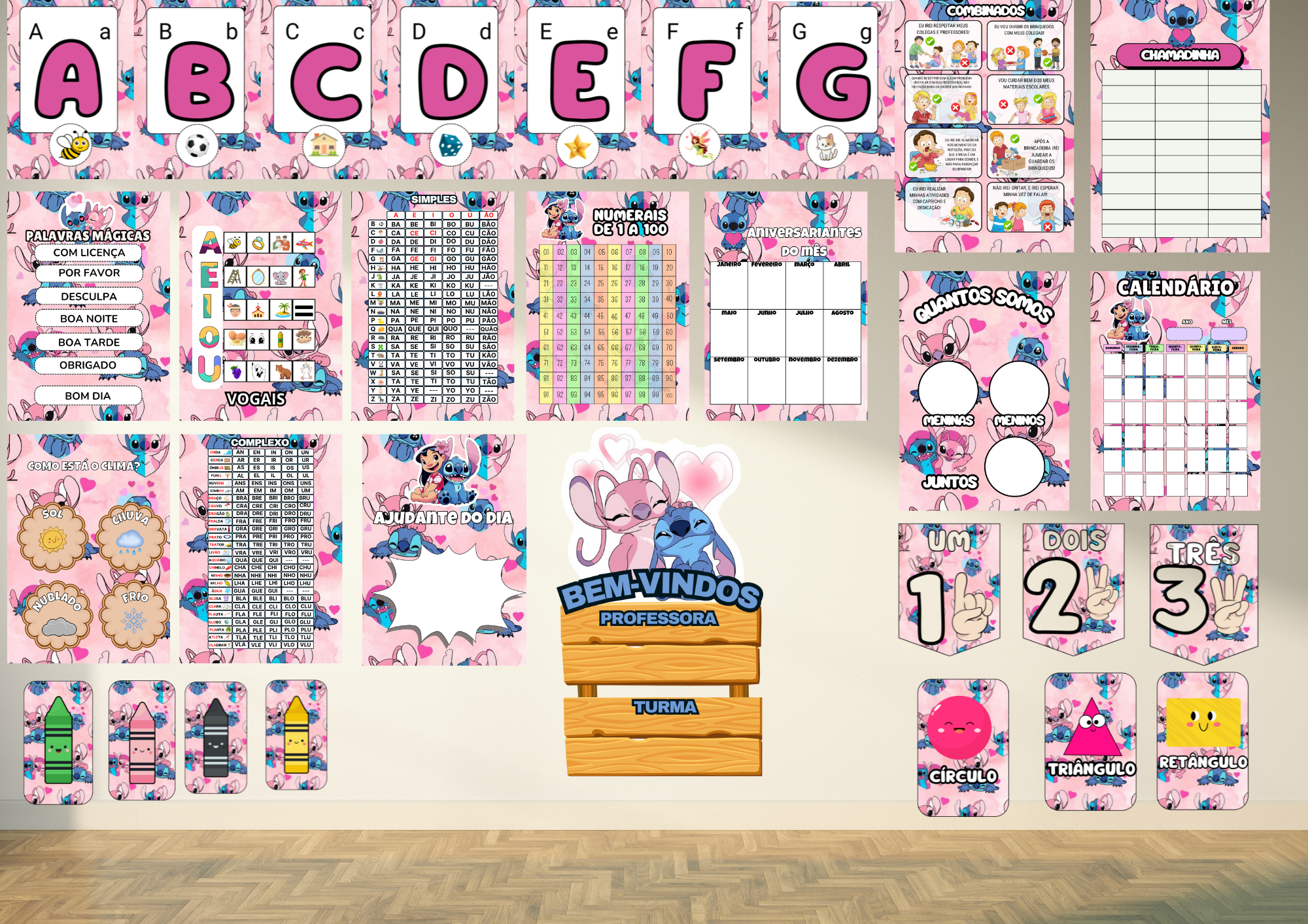 🌺KIT SALA: Stitch e Angel