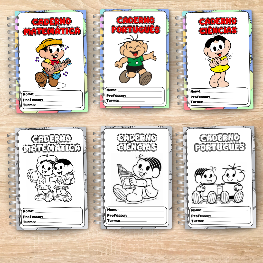 CAPAS DE CADERNO TURMA DA MÔNICA