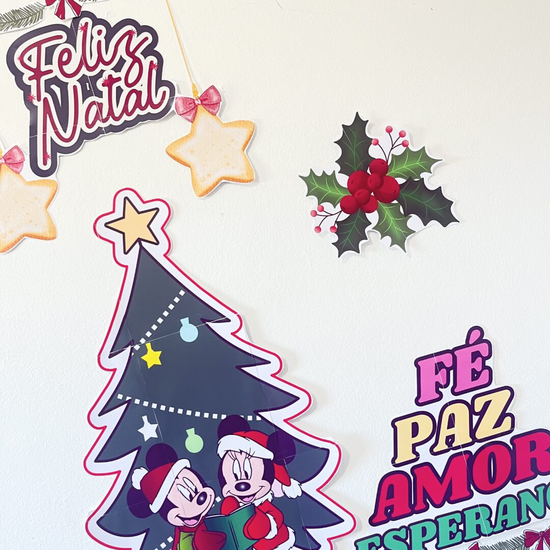 PAINEL DE NATAL TEMA MICKEY E MINNIE