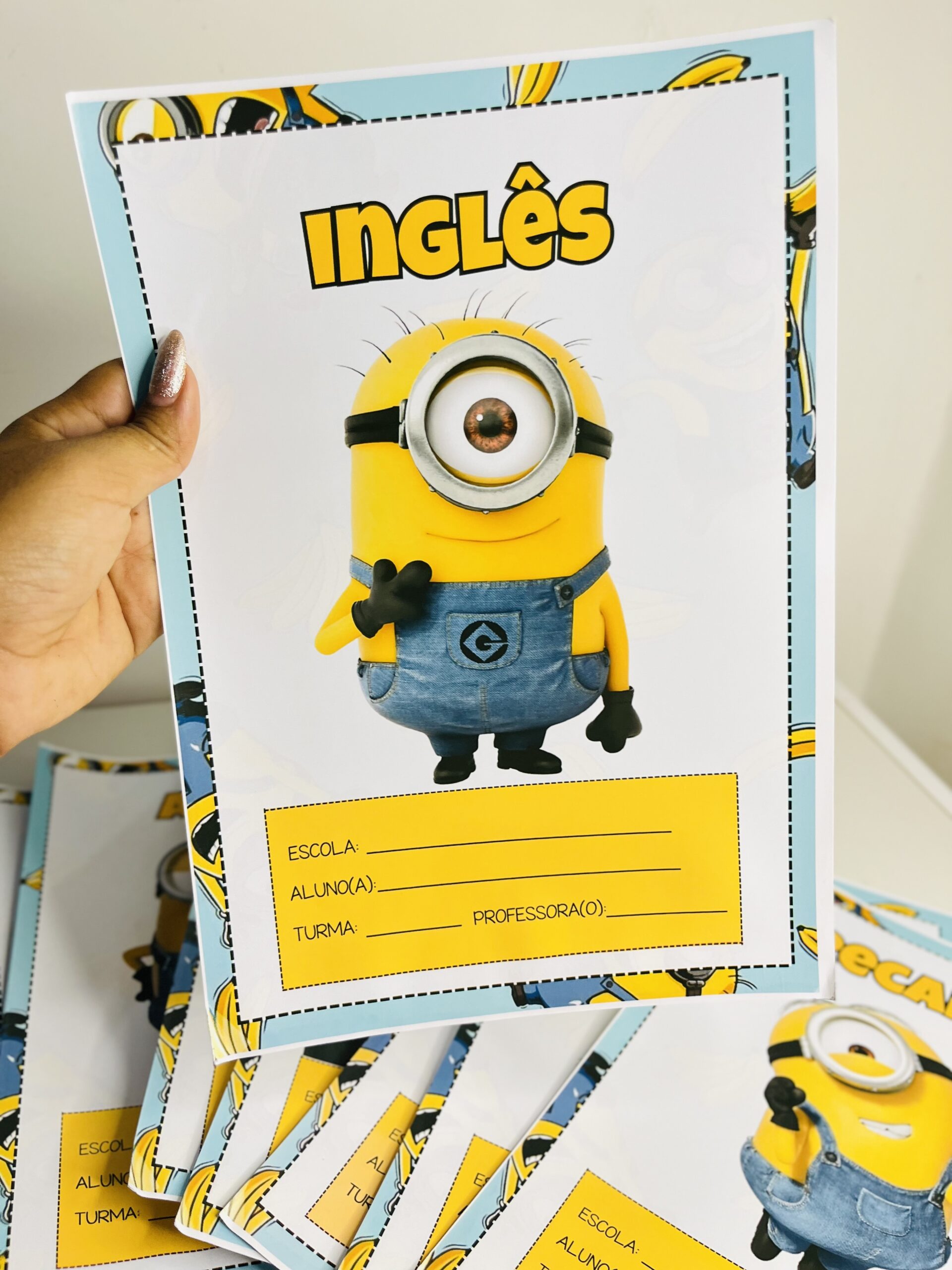 CAPAS PARA CADERNOS MINIONS - Imagem 5