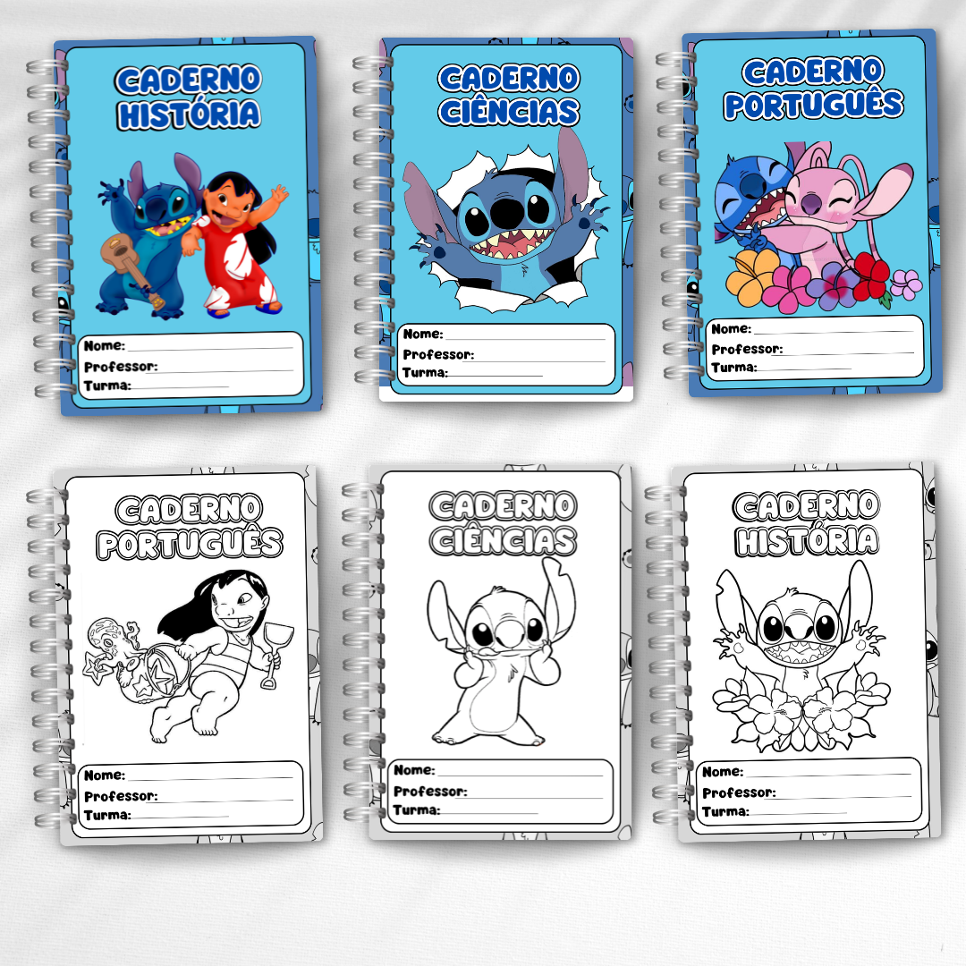 CAPAS CADERNO STITCH