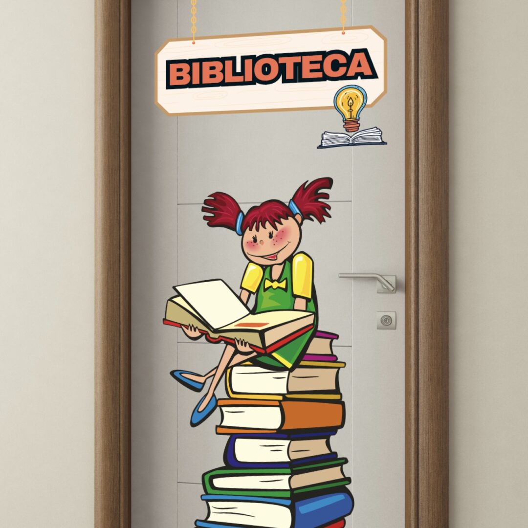 PAINEL DE PORTA"BIBLIOTECA"