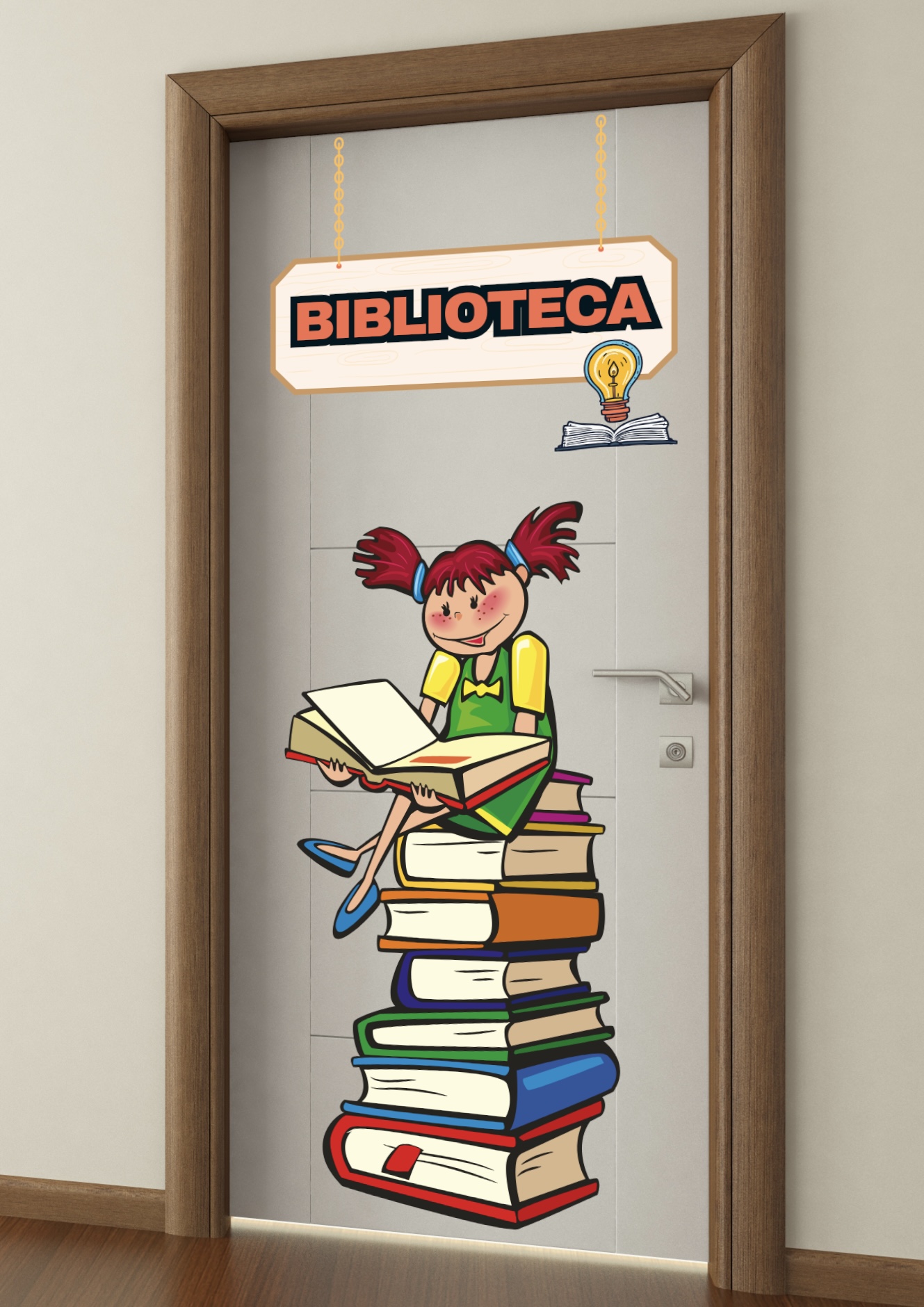PAINEL DE PORTA"BIBLIOTECA" - Imagem 2