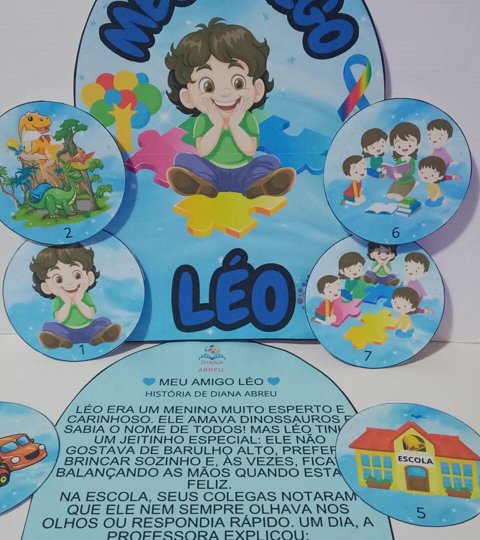 LUVA PEDAGÓGICA – MEU AMIGO LÉO 💙✨