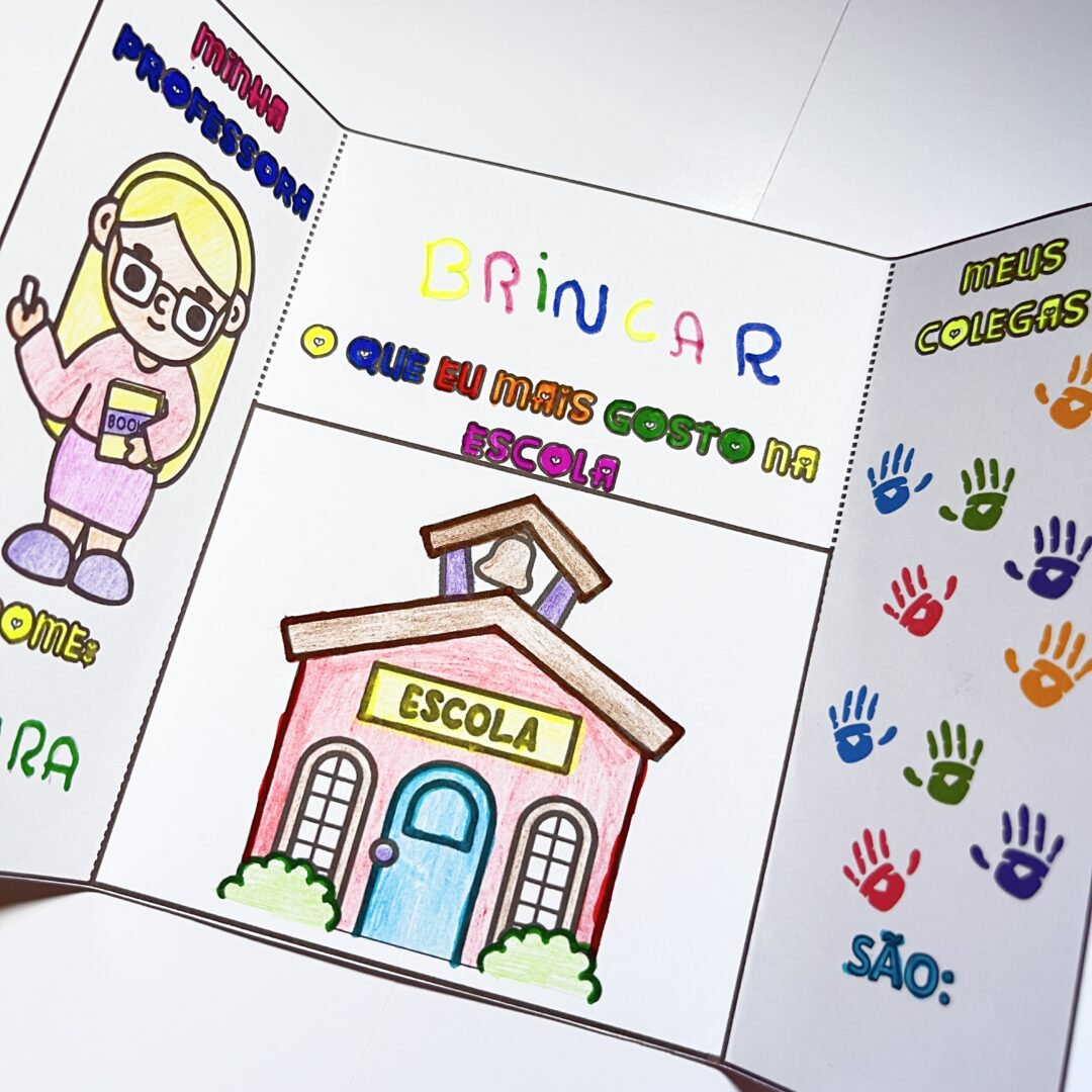🎨📚 LAPBOOK PARA COLORIR – DIA DA ESCOLA! 🏫✨