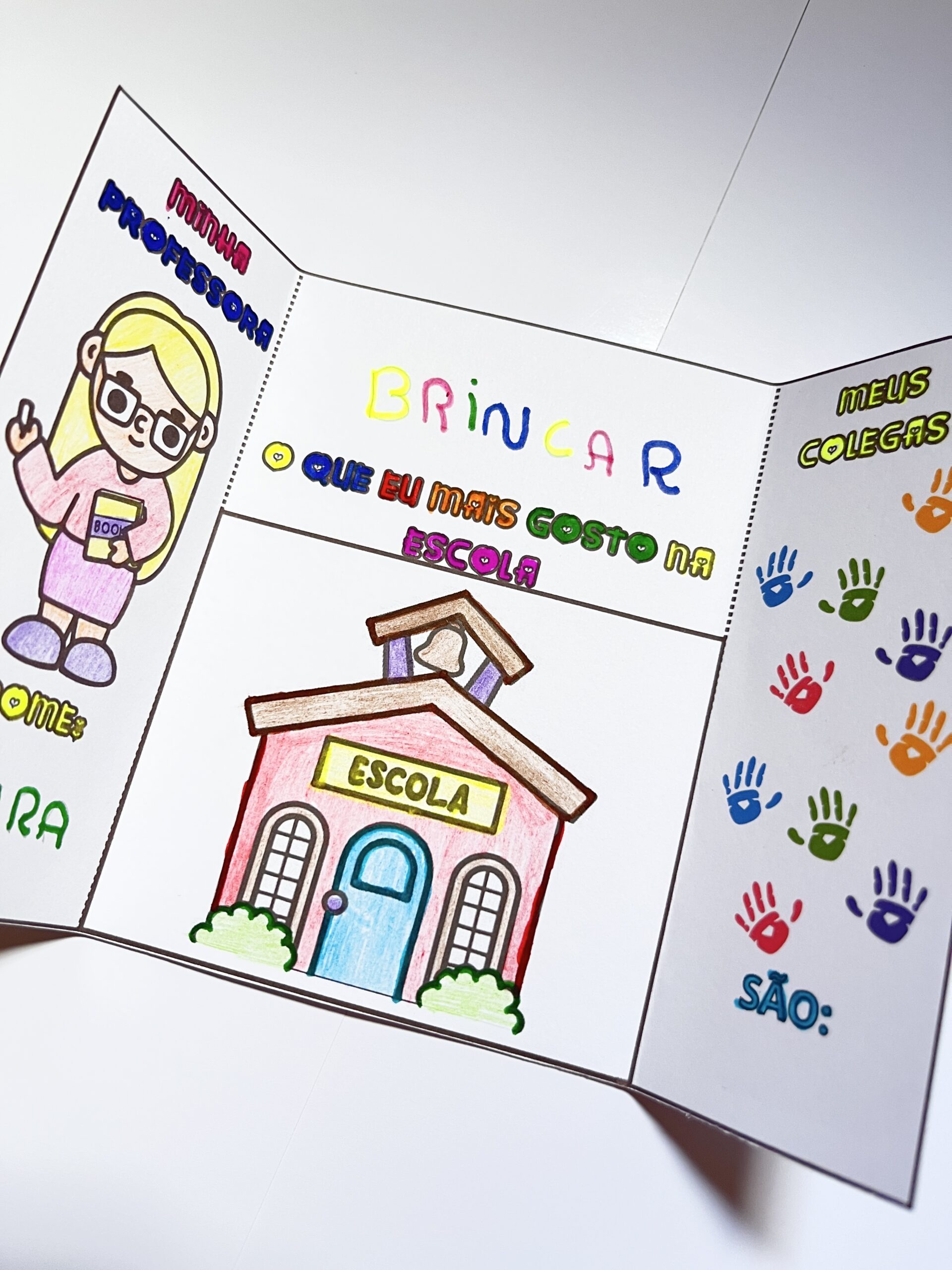 🎨📚 LAPBOOK PARA COLORIR – DIA DA ESCOLA! 🏫✨