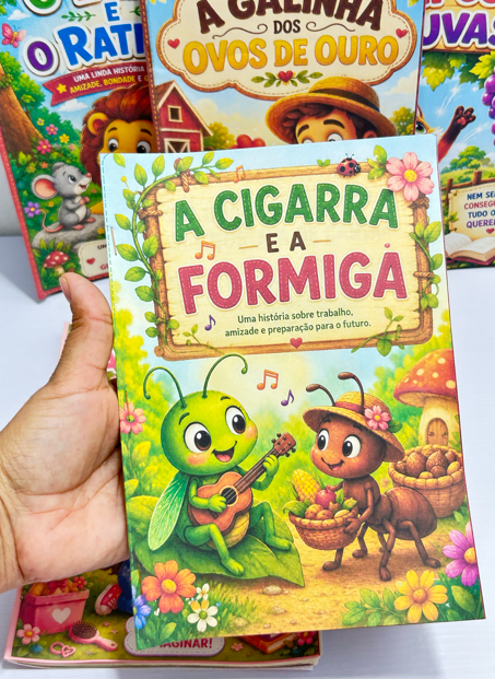 KIT 5 LIVRINHO FÁBULAS INFANTIS - Imagem 2