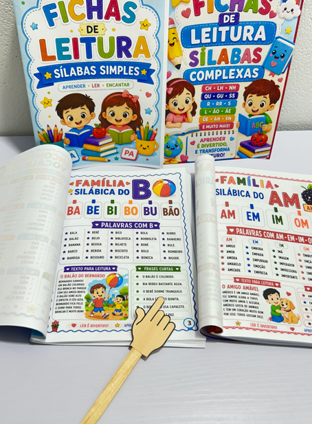 KIT FICHAS DE LEITURA - SÍLABAS SIMPLES E COMPLEXA