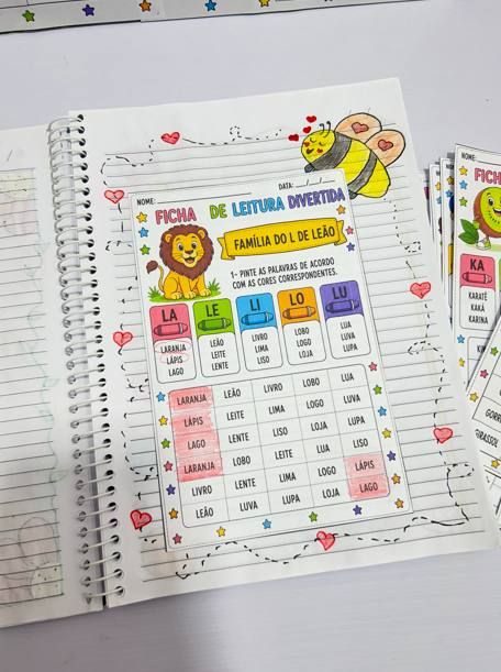 FICHAS DE LEITURA SIMPLES DIVERTIDA