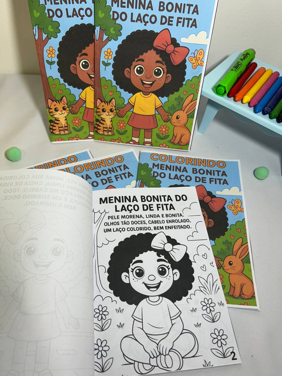 COLORINDO MENINA BONITA DO LAÇO DE FITA