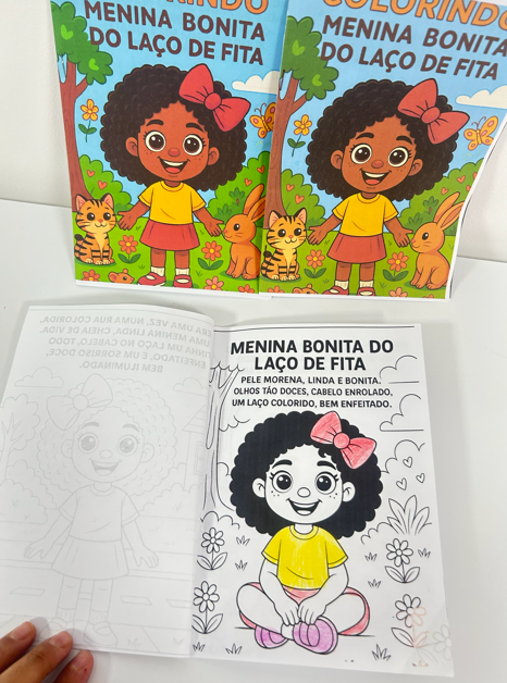 COLORINDO MENINA BONITA DO LAÇO DE FITA - Imagem 5