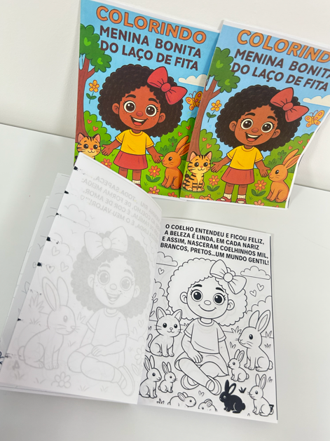 COLORINDO MENINA BONITA DO LAÇO DE FITA - Imagem 4
